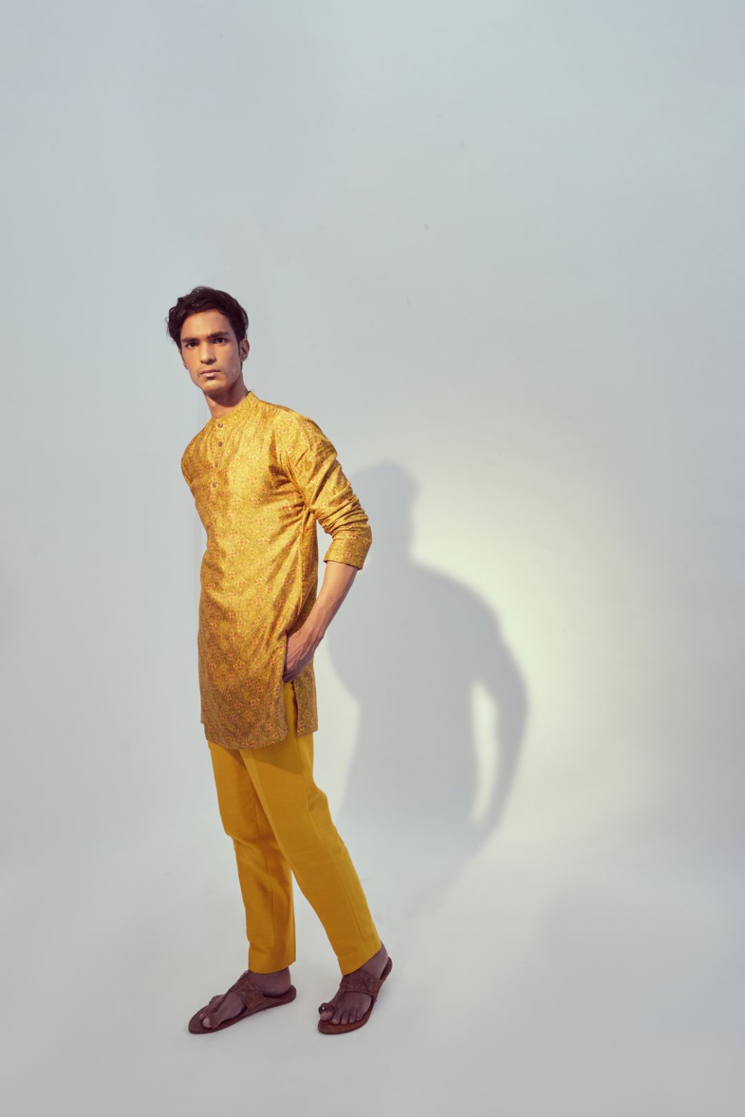 Yellow Kurta Set For Men