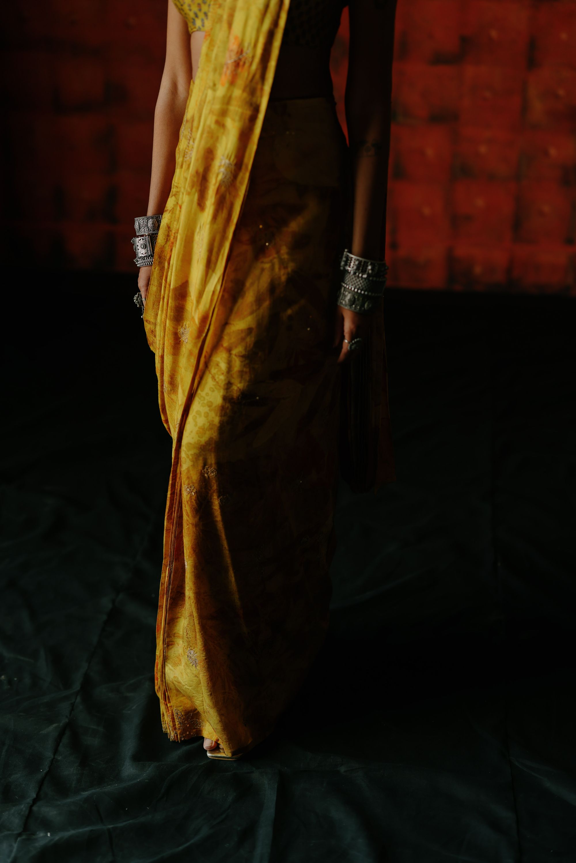 Amber pre draped saree
