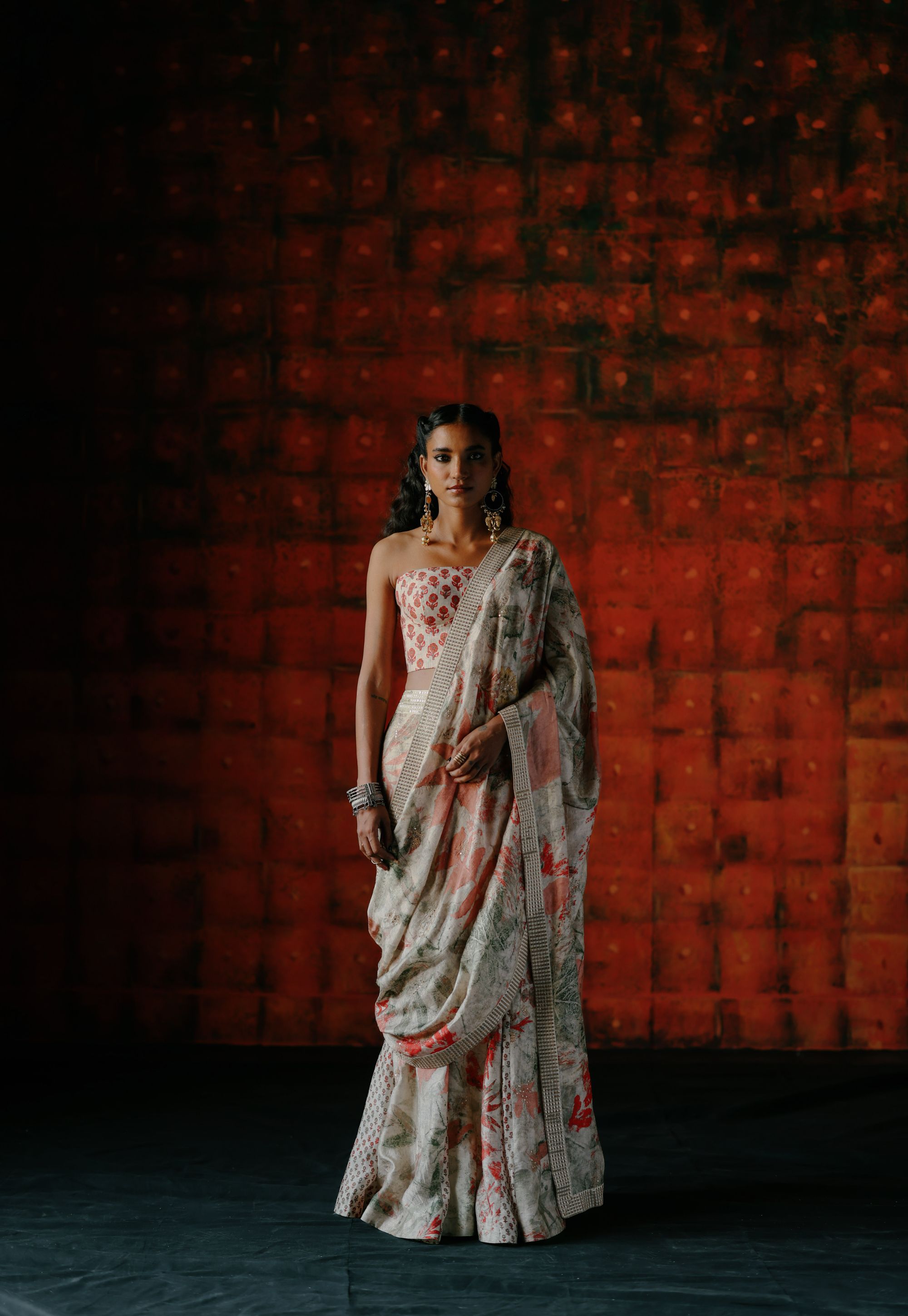 Pearl Pre Draped Saree - Ready To Ship