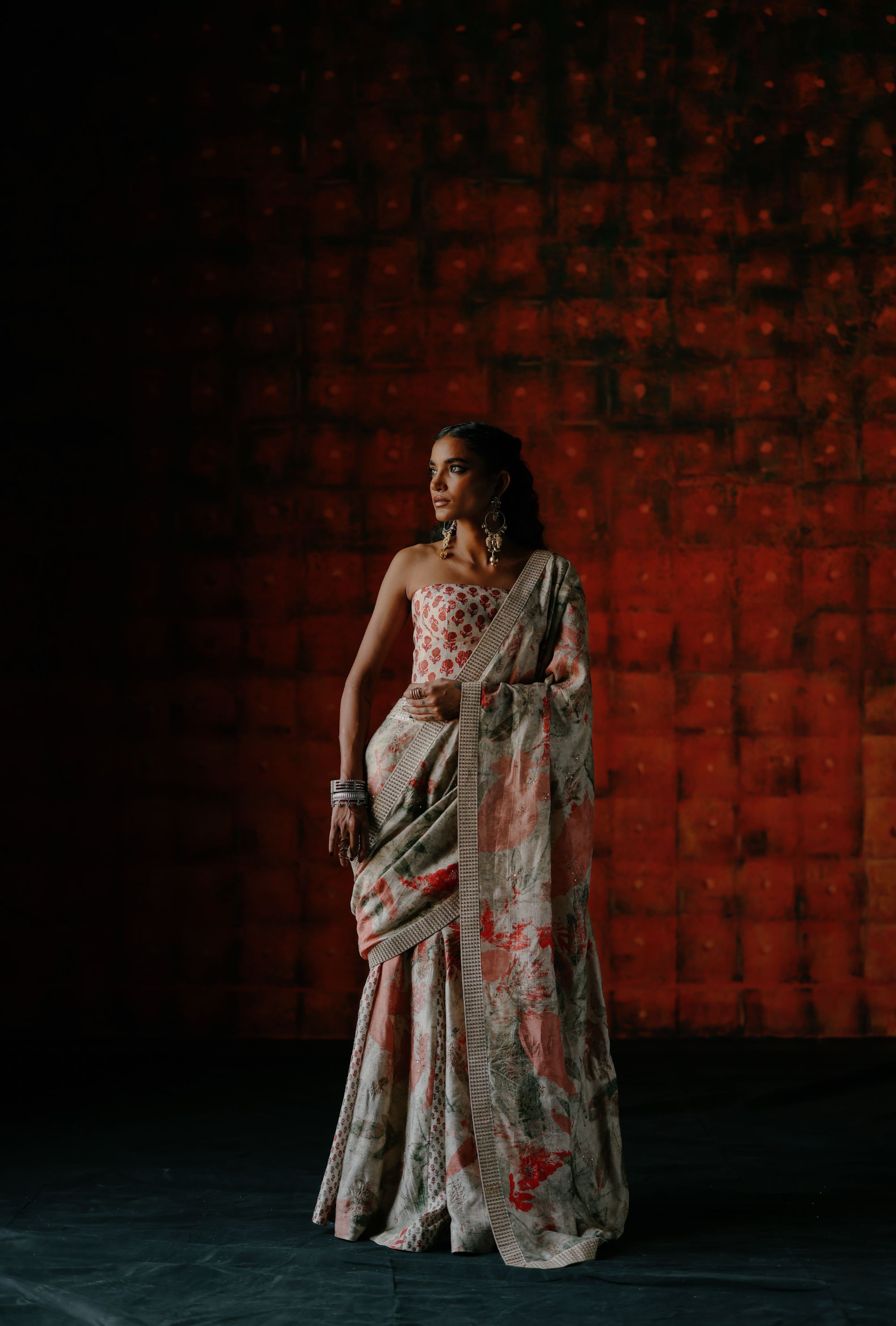 Pearl Pre Draped Saree - Ready To Ship