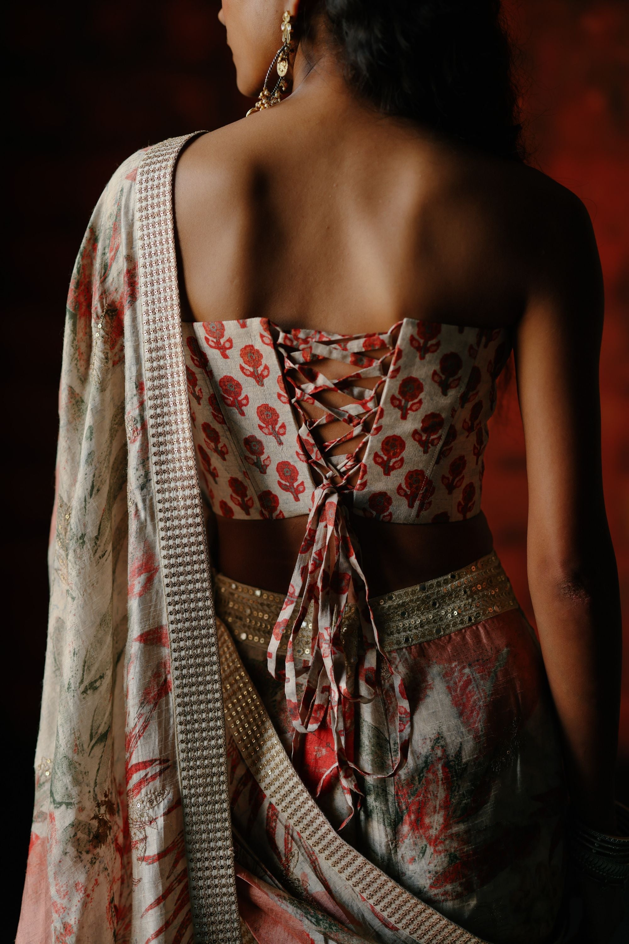 Pearl Pre Draped Saree - Ready To Ship