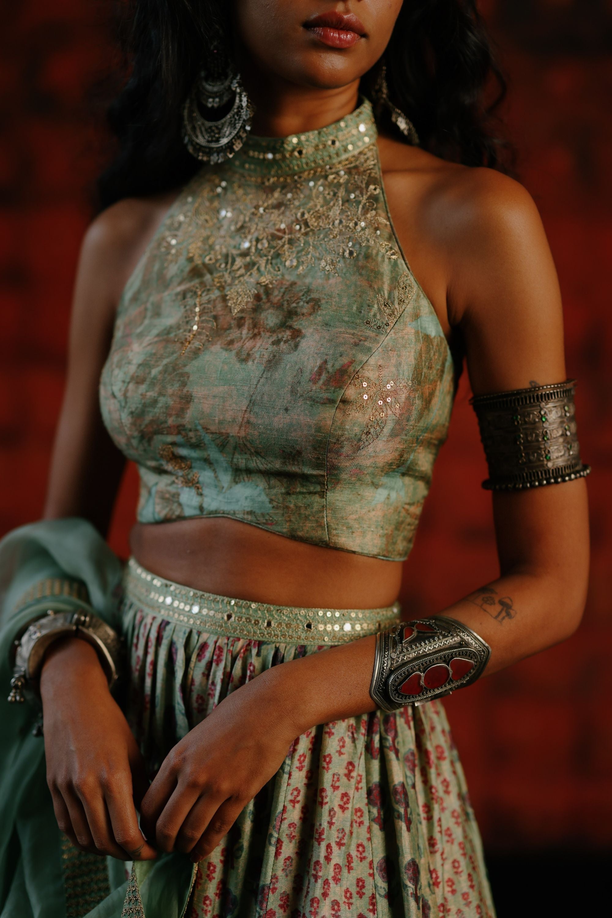 Mint lehenga