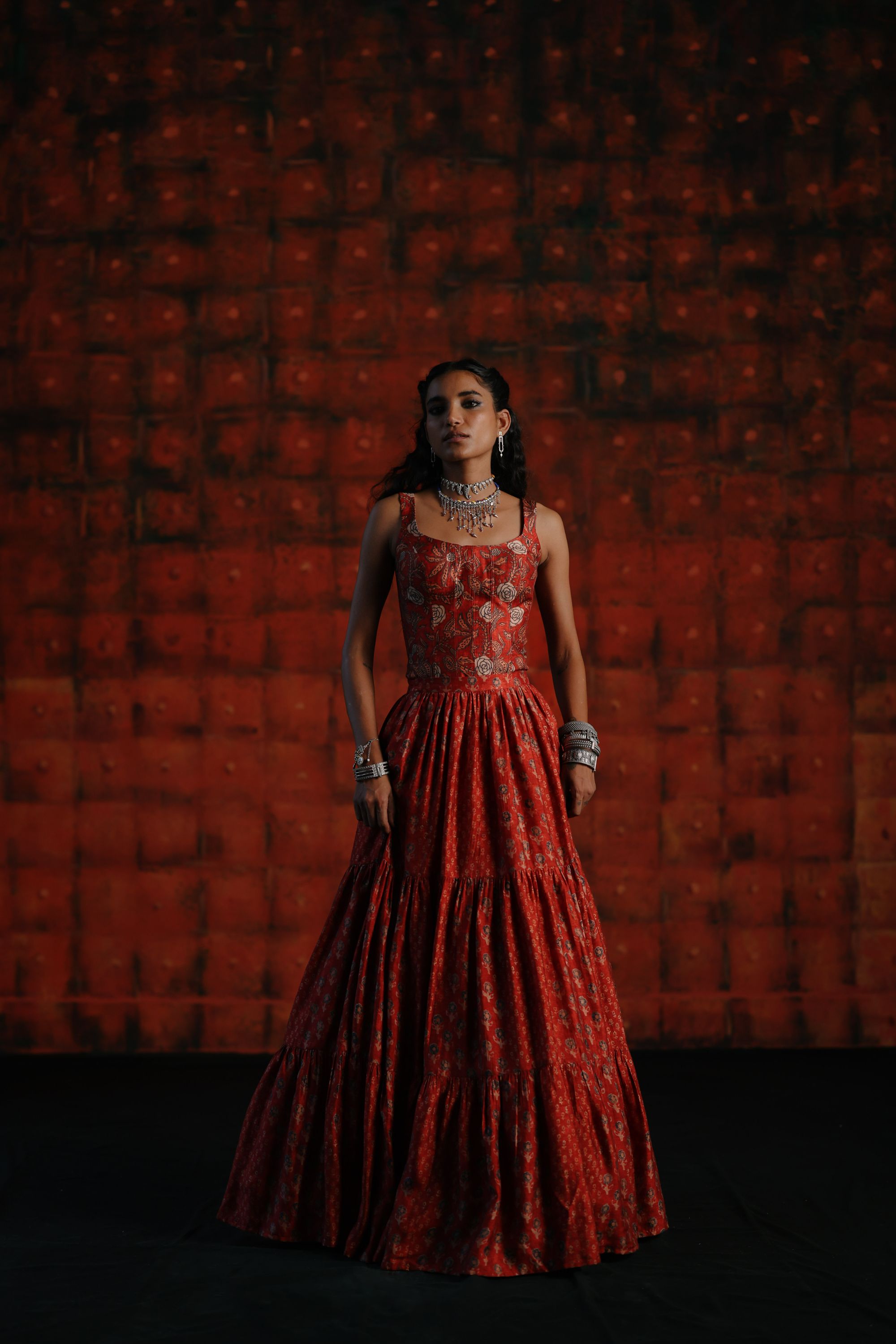 Brick red skirt co-ord