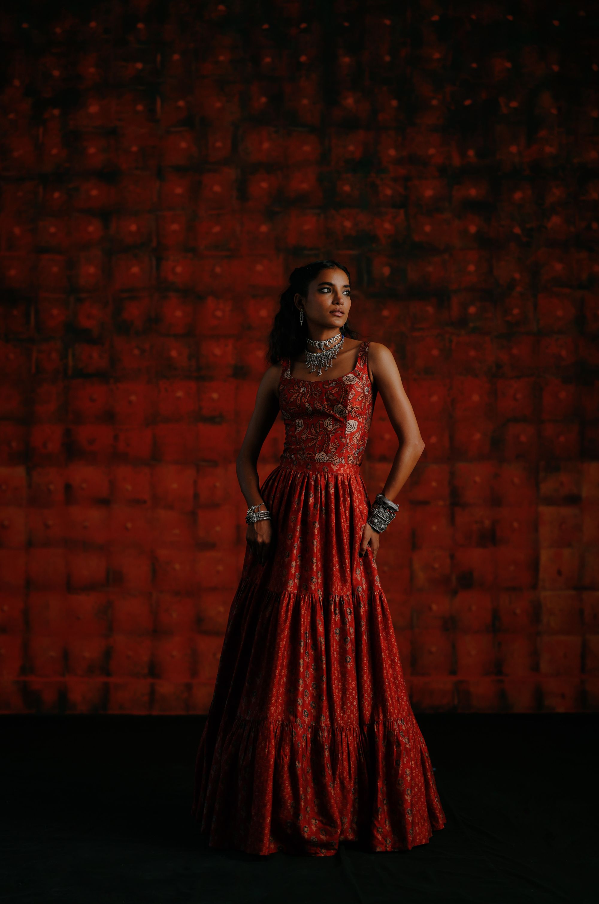 Brick red skirt co-ord