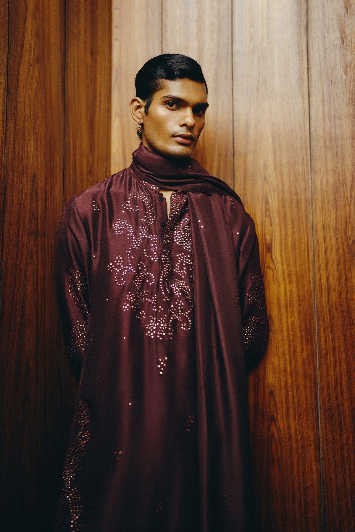 Emberline Brown Kurta, Dupatta and Salwar Set
