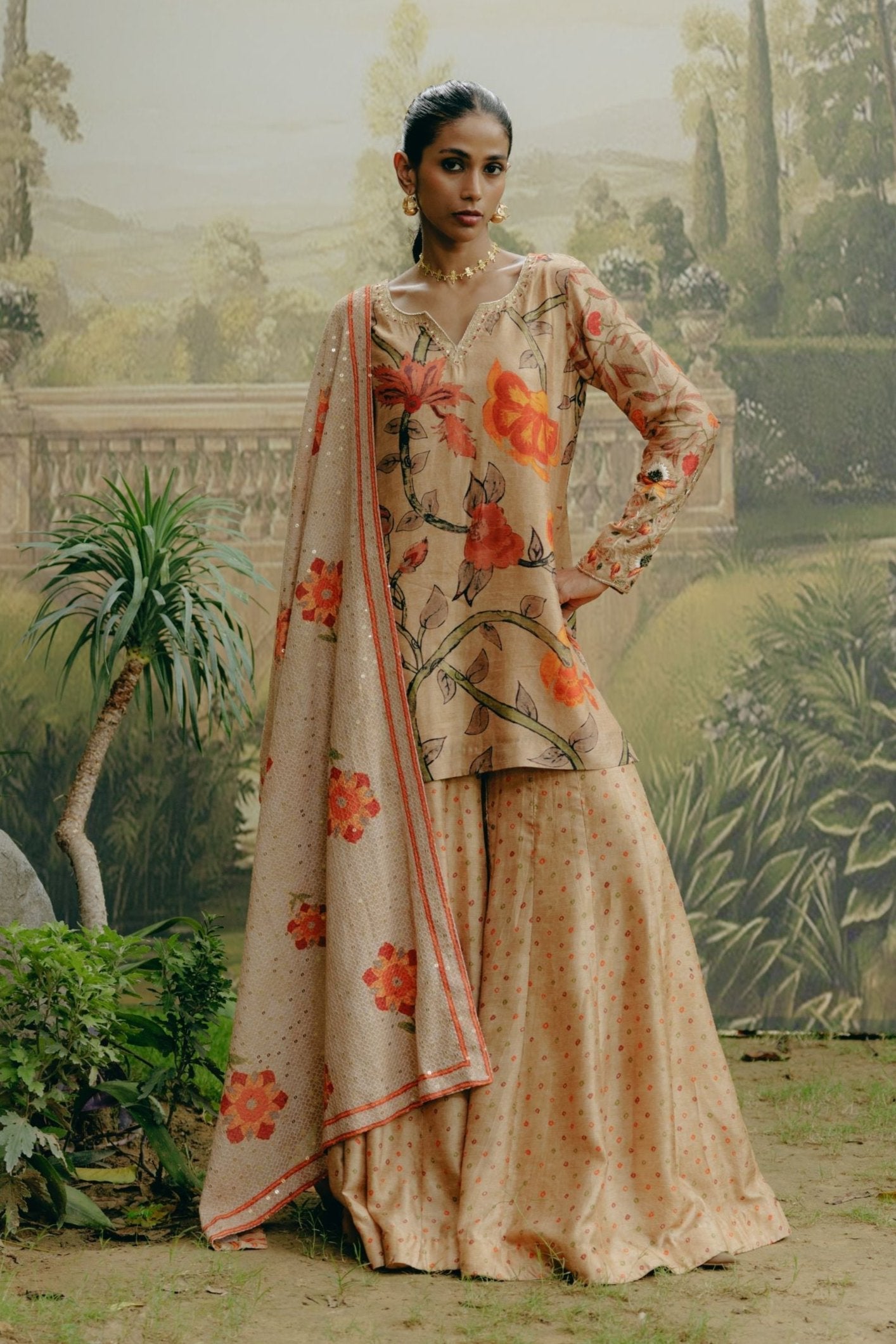 Biscuit brown kurta set