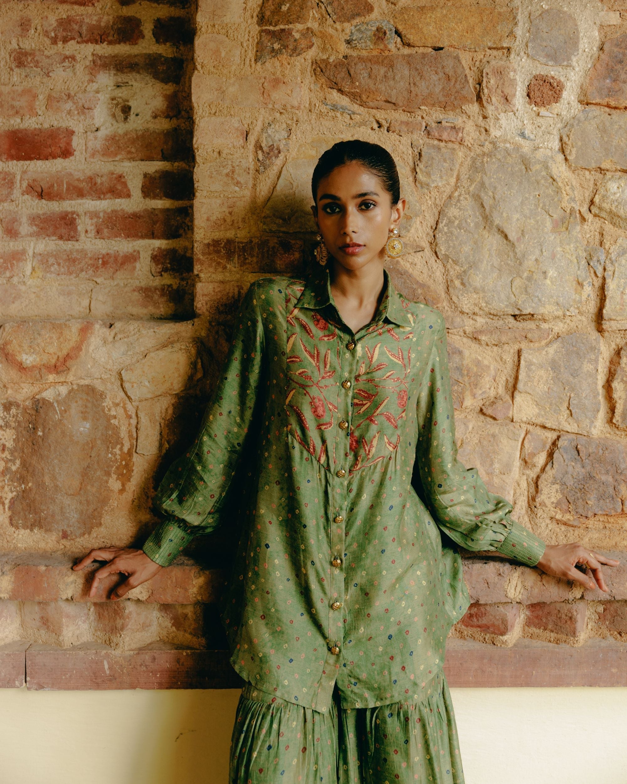 Jade Green sharara + shirt