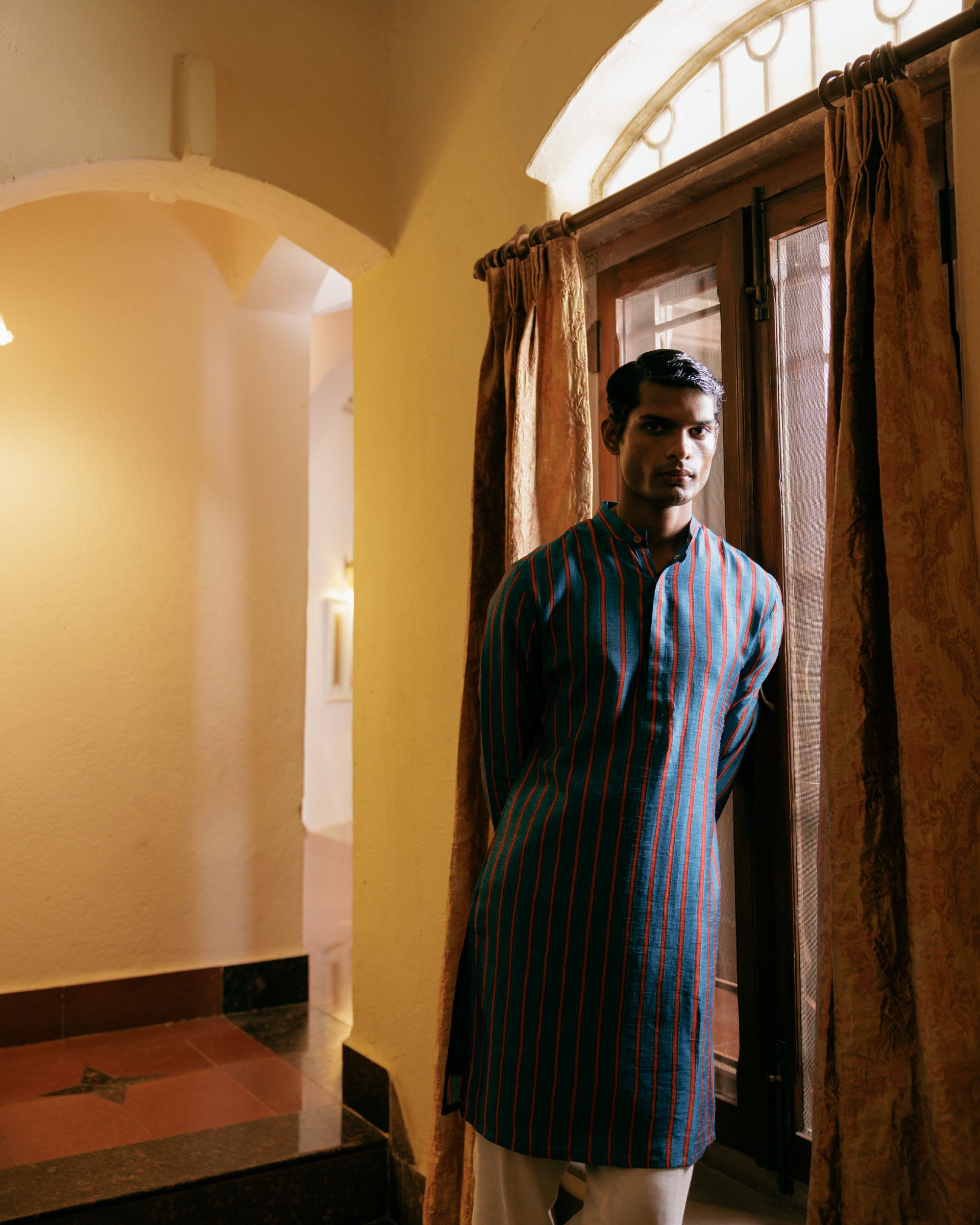 Azure blue kurta set