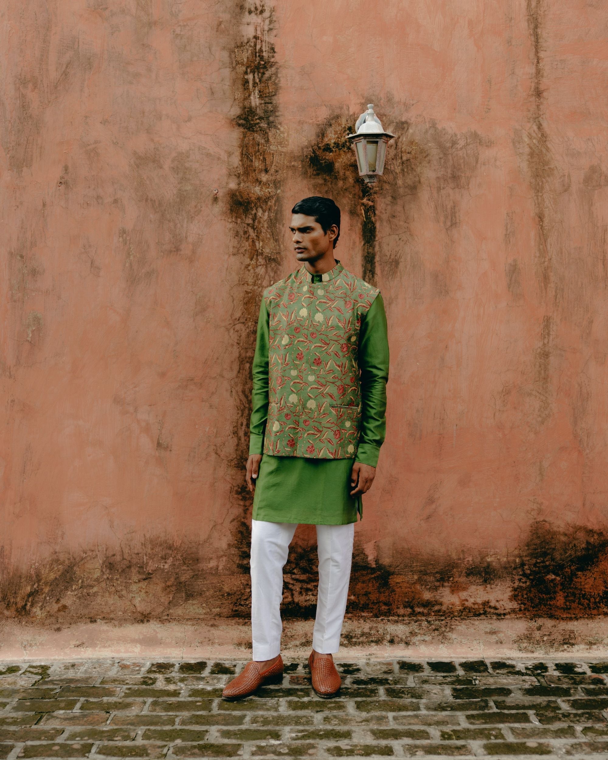 Jade green bandi set