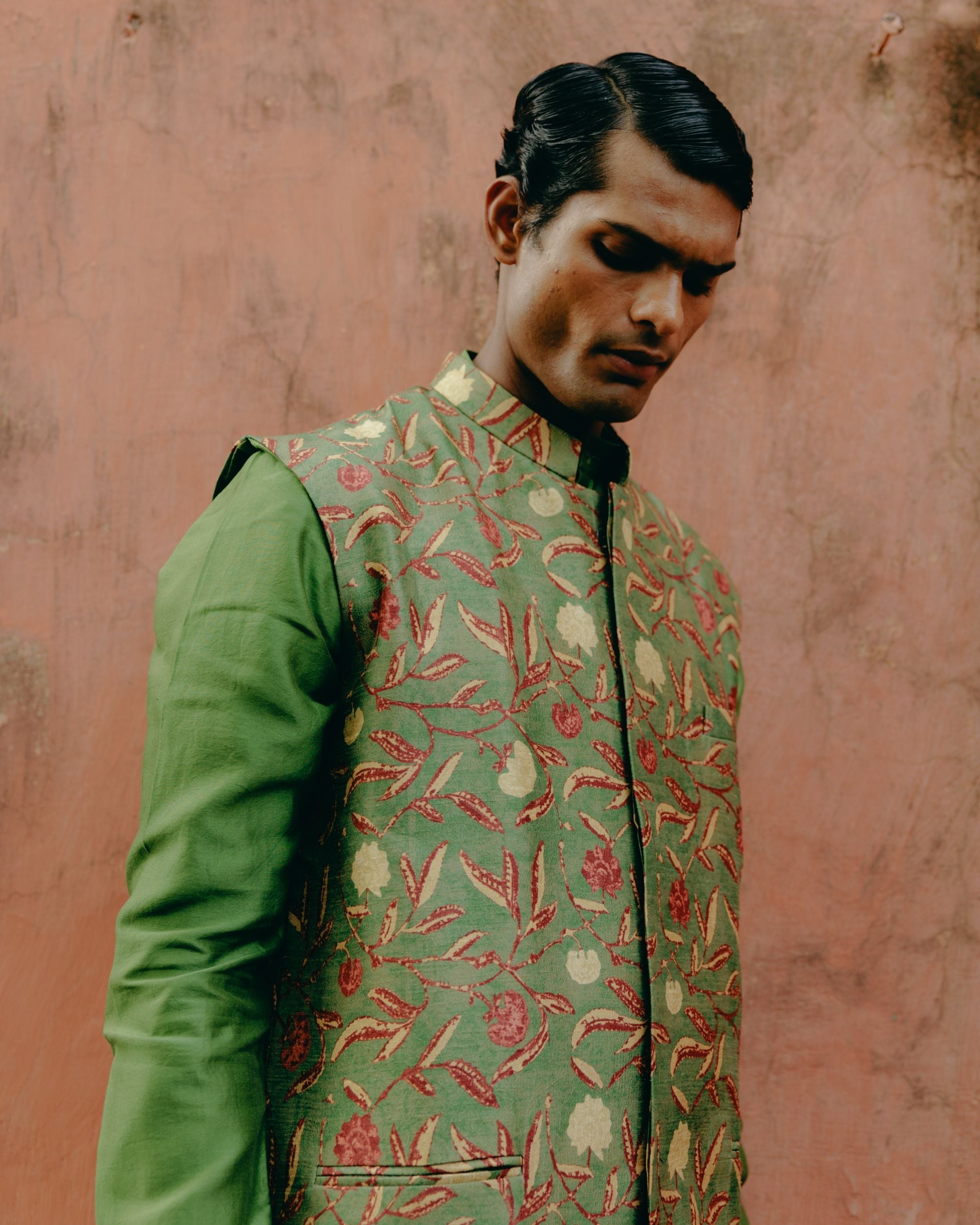 Jade green bandi set