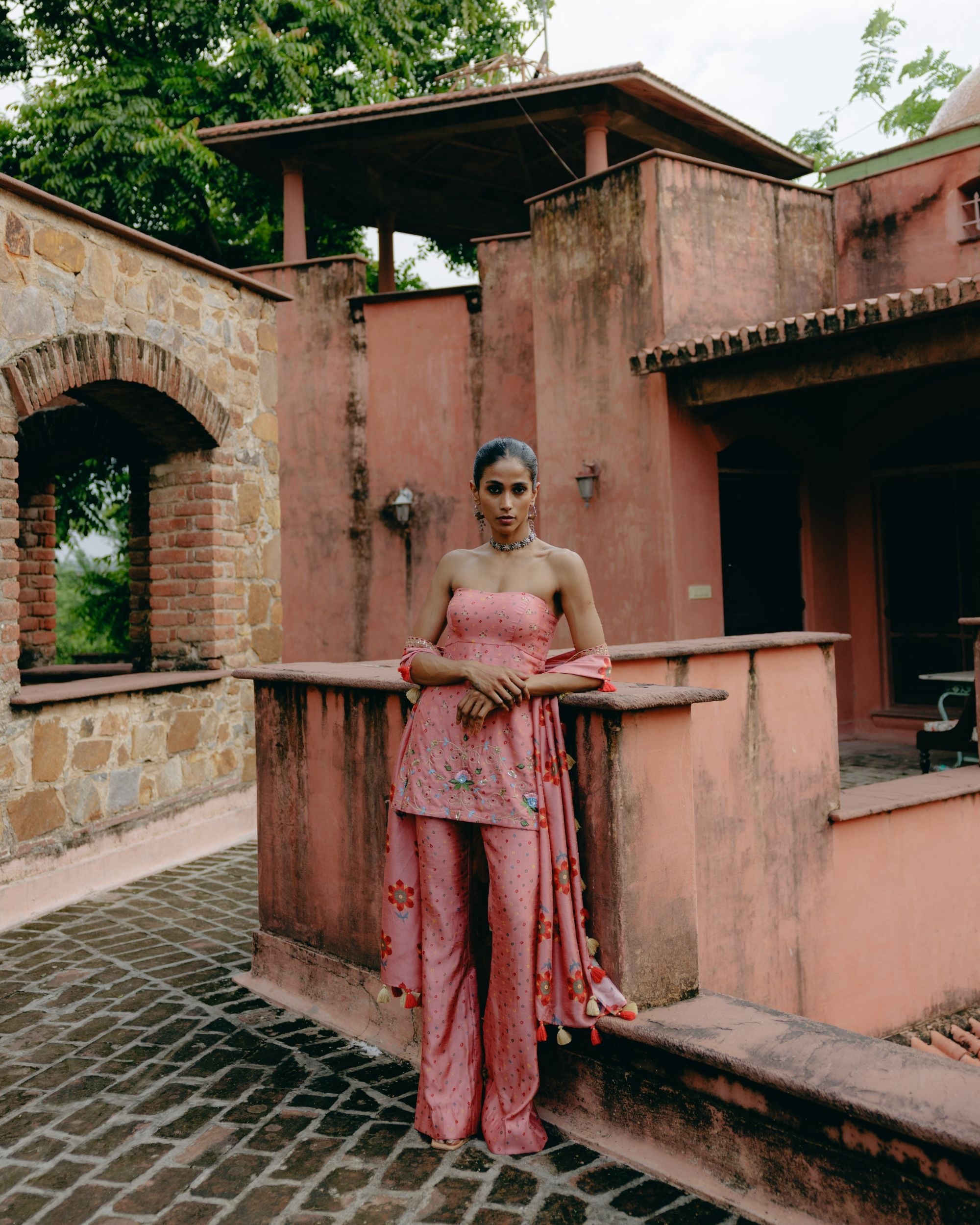 Dusty rose tunic set