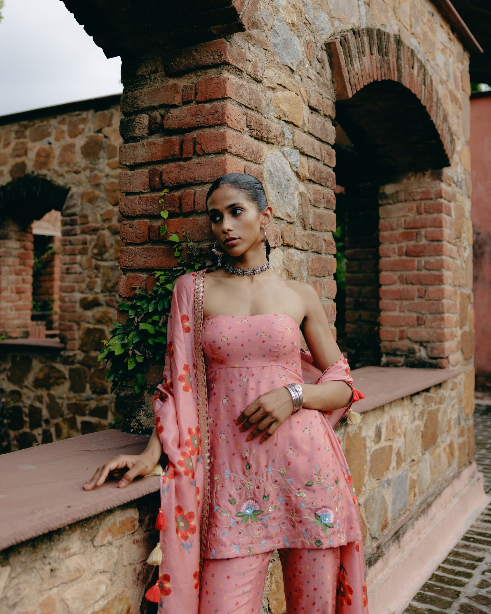 Dusty rose tunic set