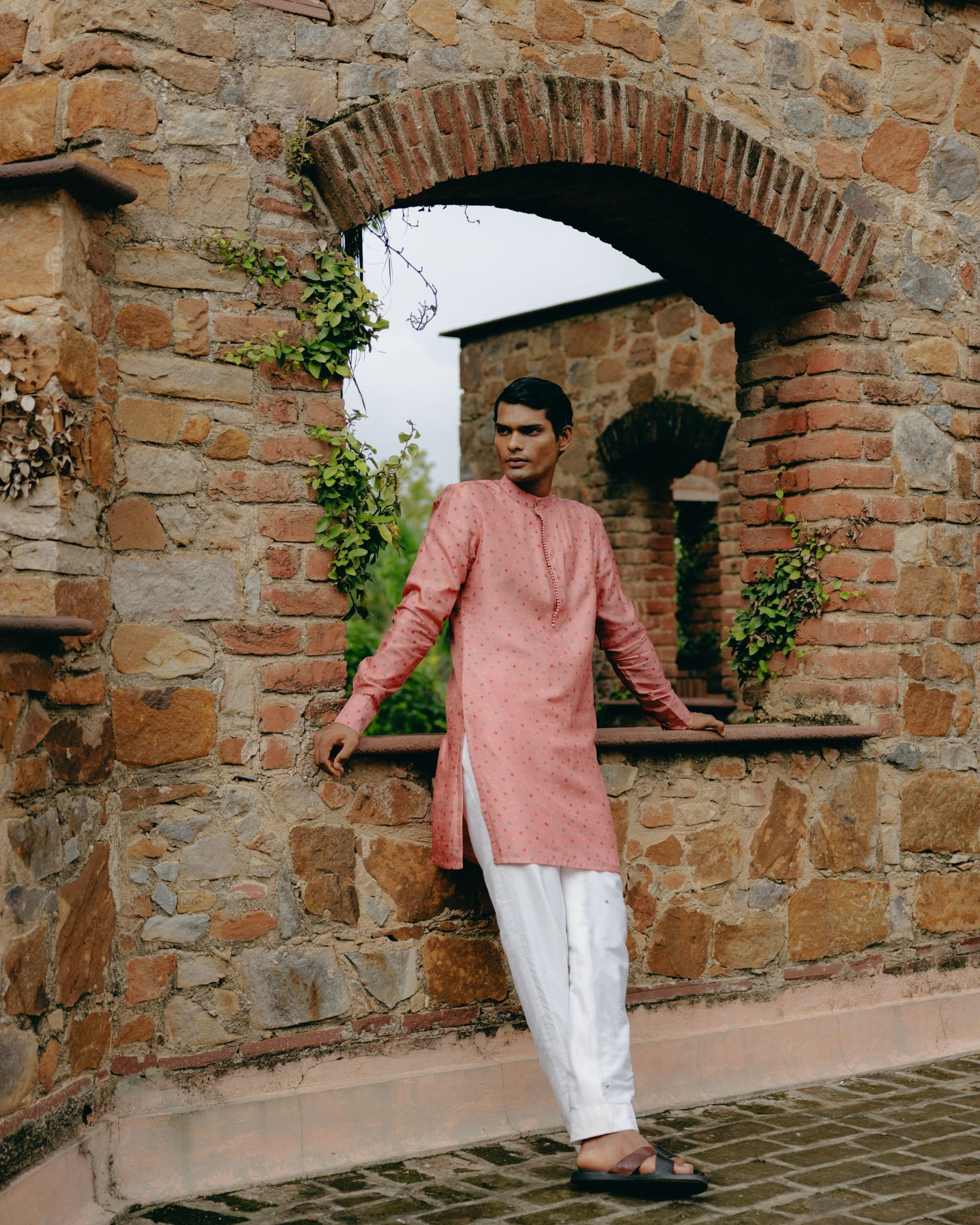 Dusty rose kurta set