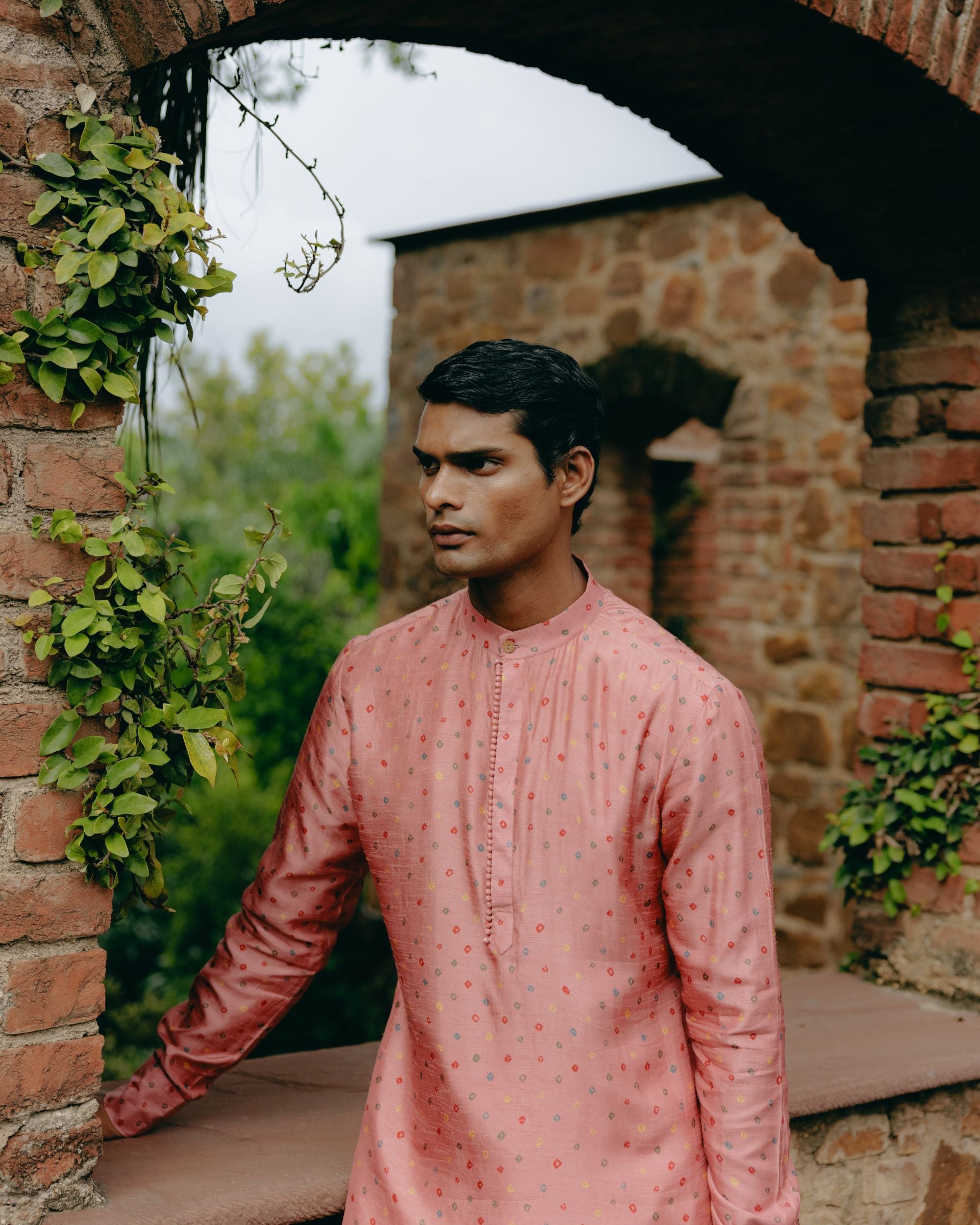 Dusty rose kurta set