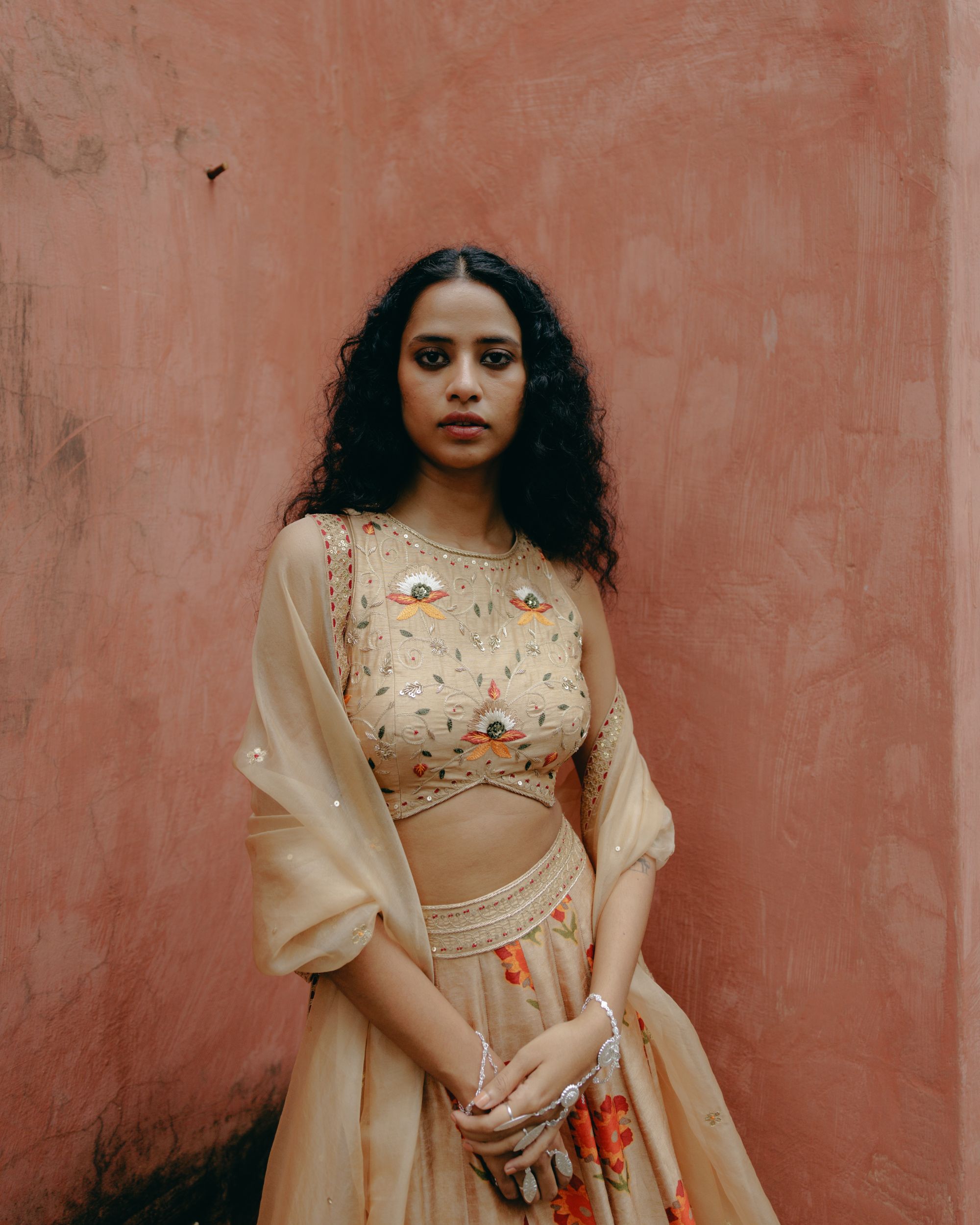 Biscuit brown lehenga