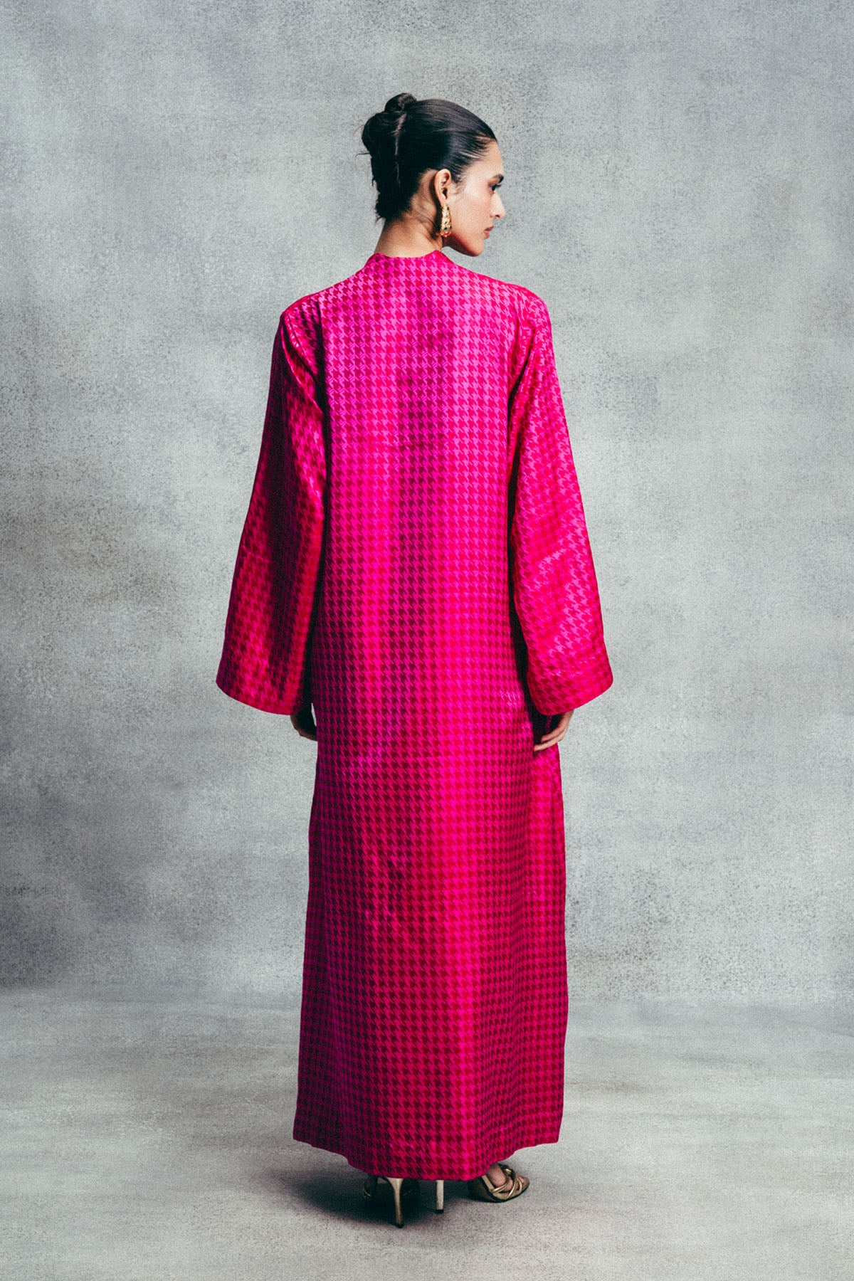 Handwoven Fuchsia Pink Gerum Kaftan