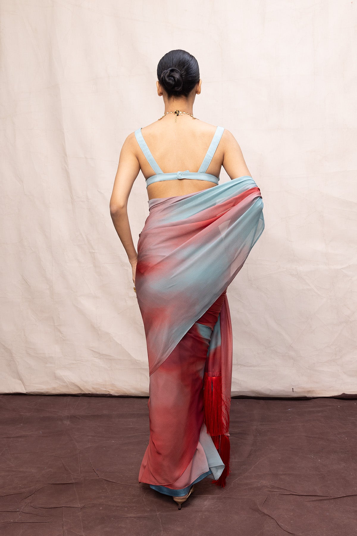 Multicolour Chiffon Digital Print Saree