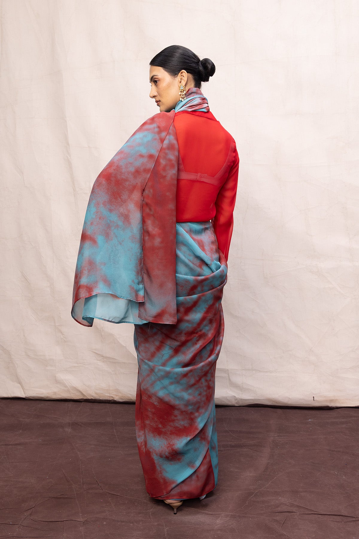 Multicolour Chiffon Digital Print Saree
