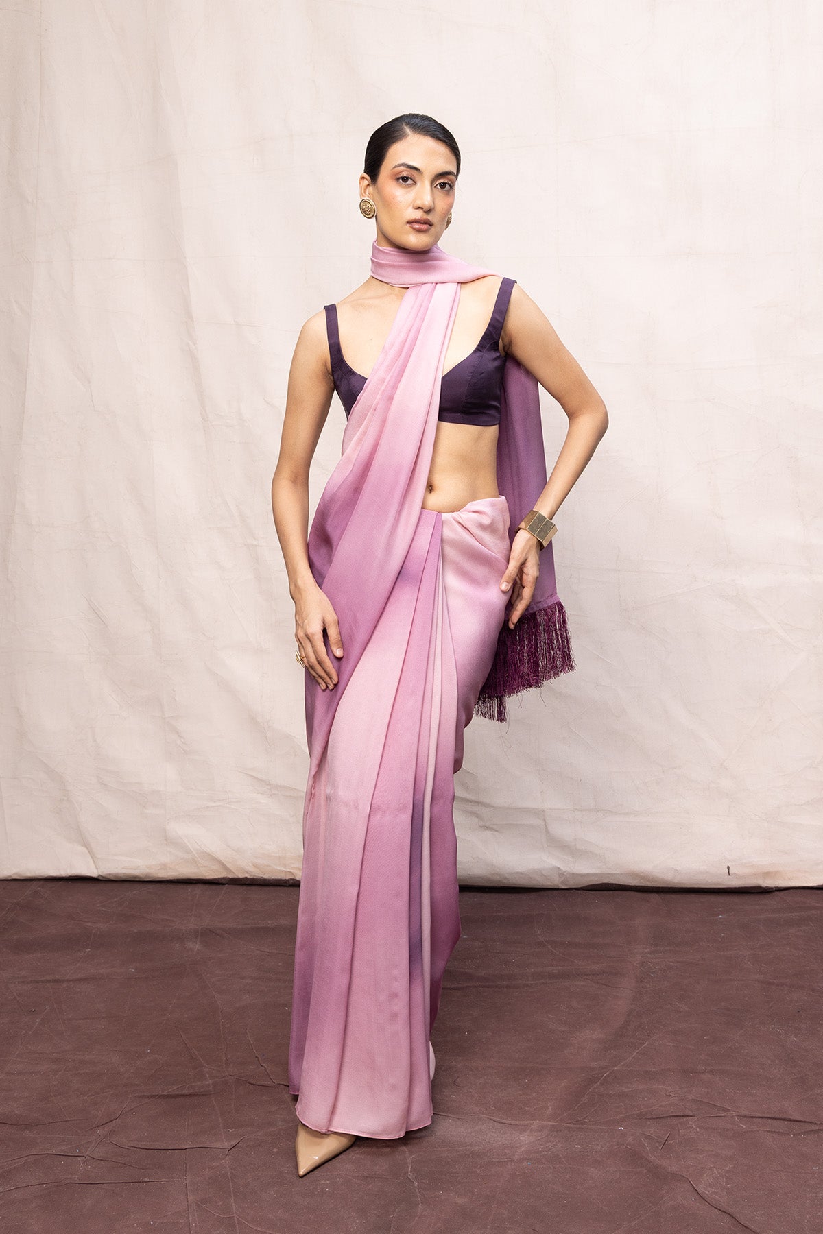 Multicolour Chiffon Digital Print Saree