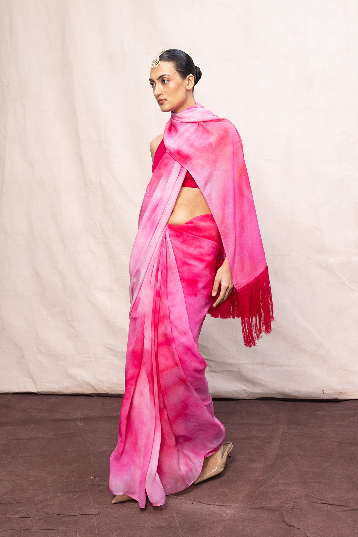 Multicolour Chiffon Digital Print Saree