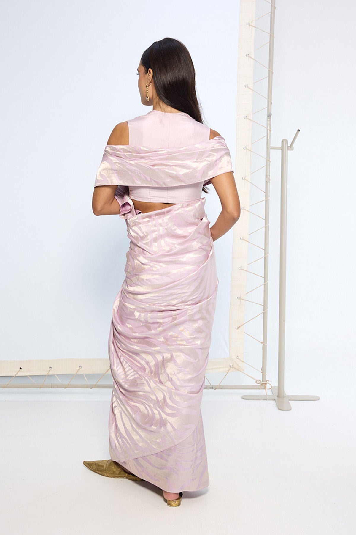 Handwoven Lilac Silk Saree