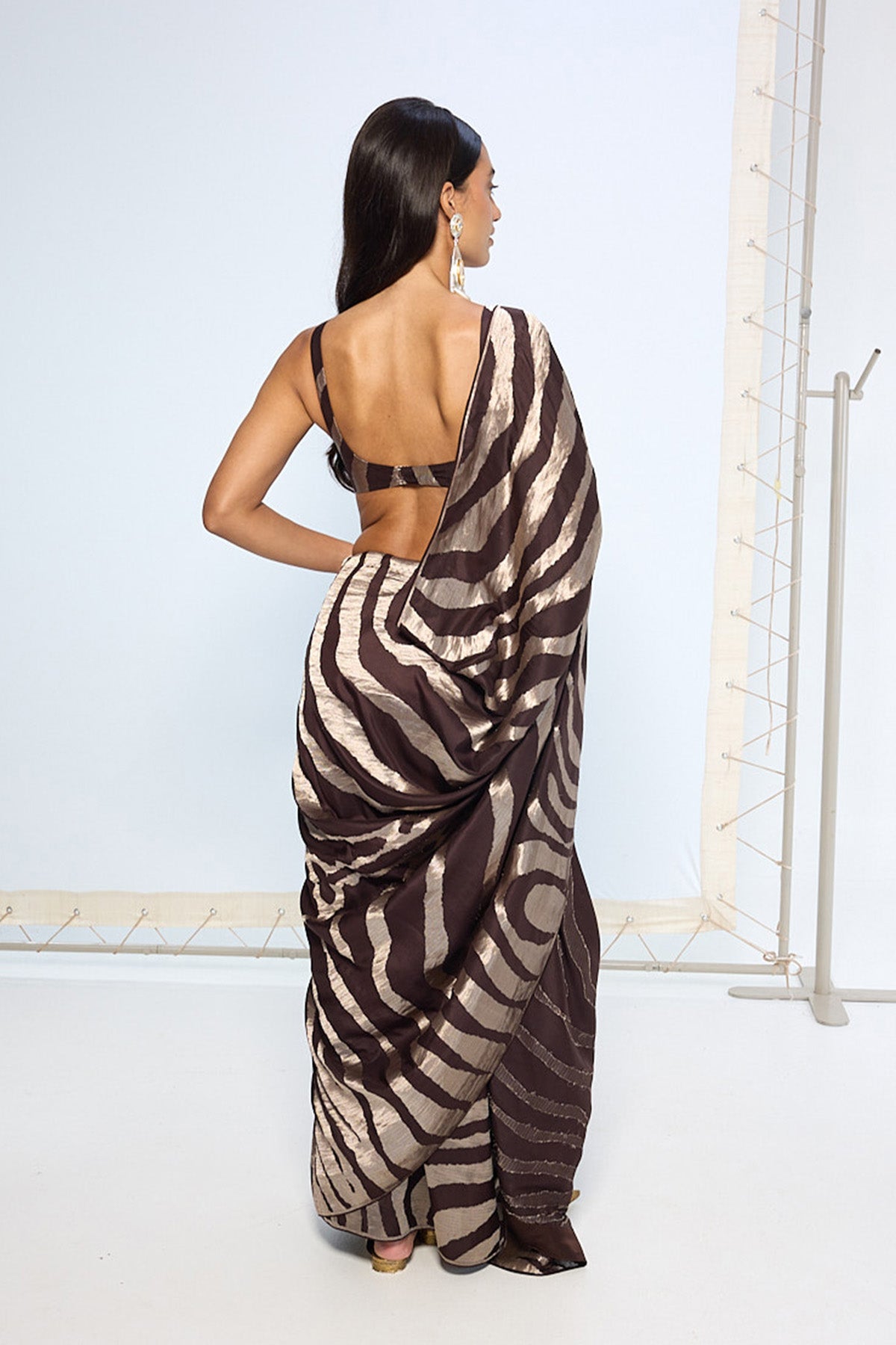 Handwoven Chocolate Brown Silk Saree