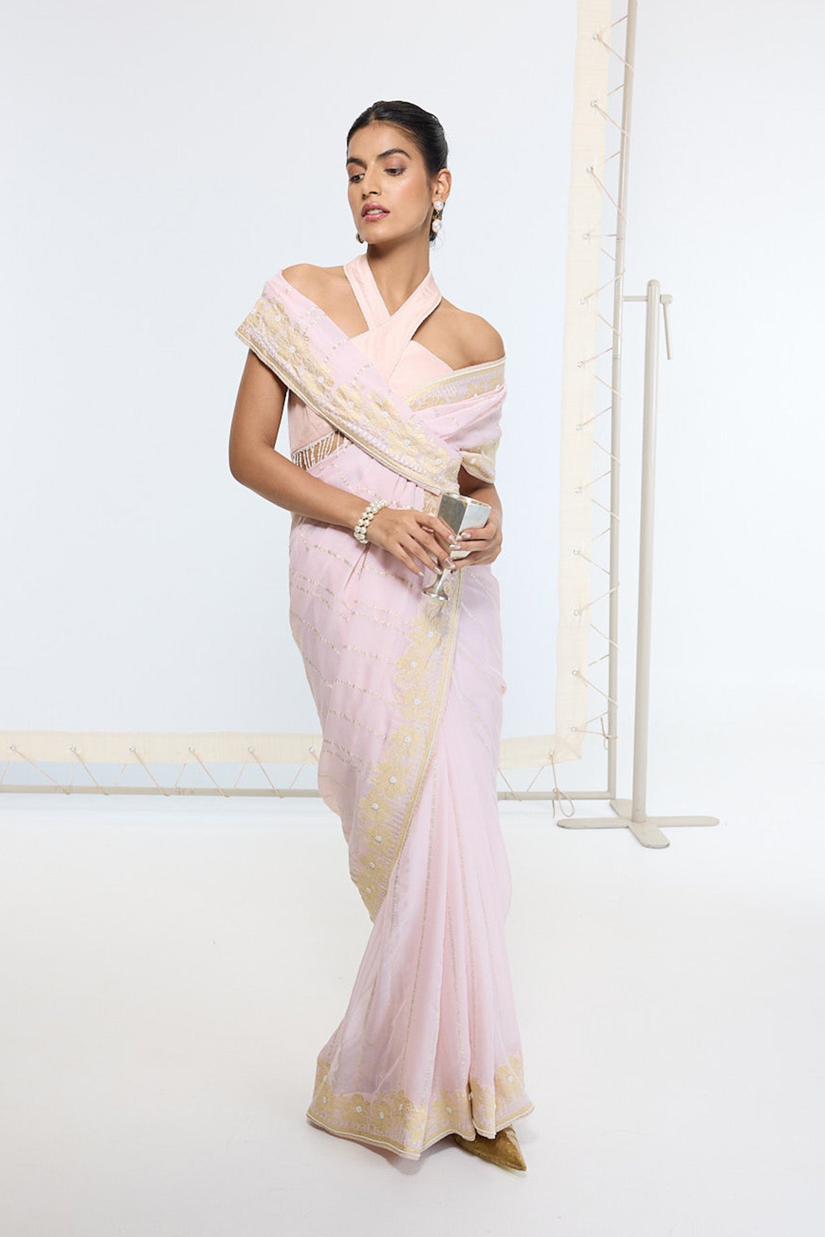 Handwoven Dusty Peach Saree