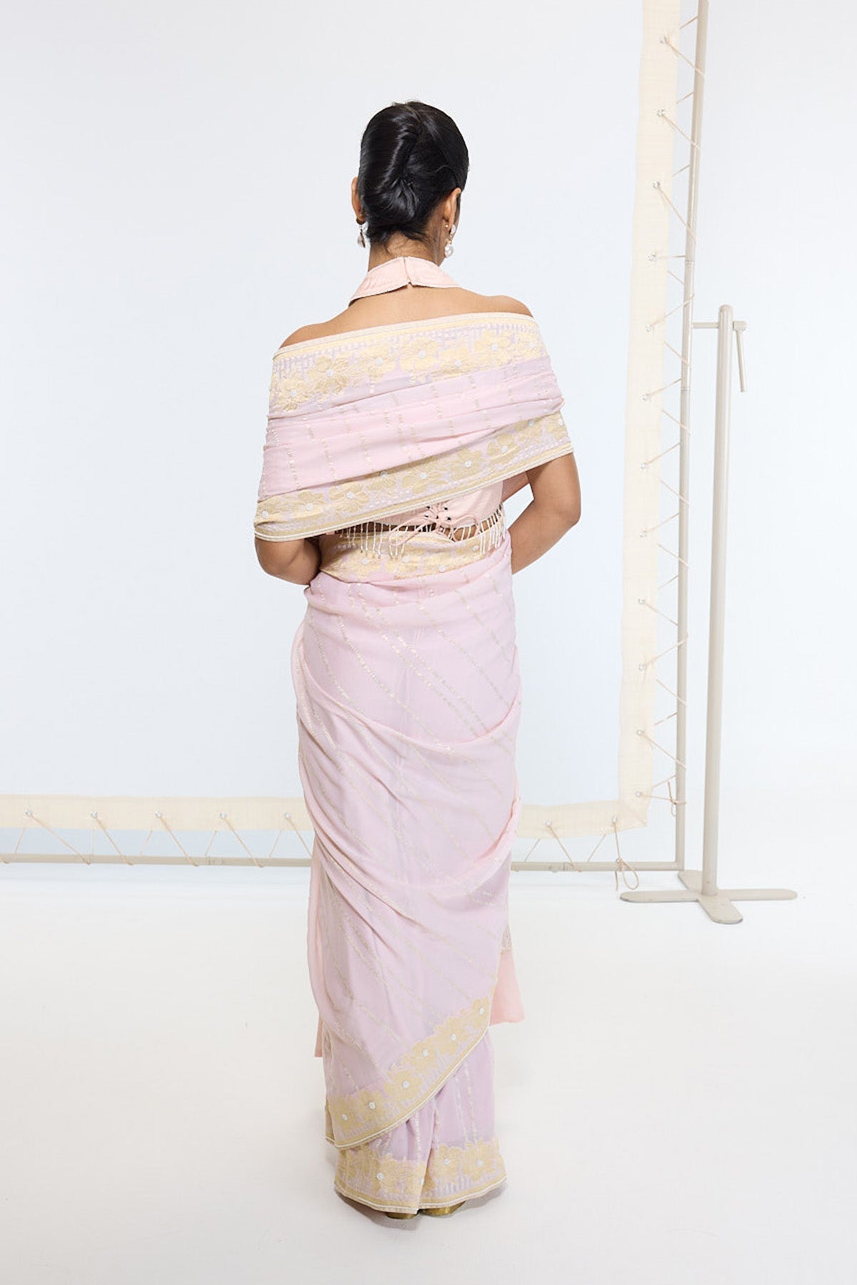 Handwoven Dusty Peach Saree