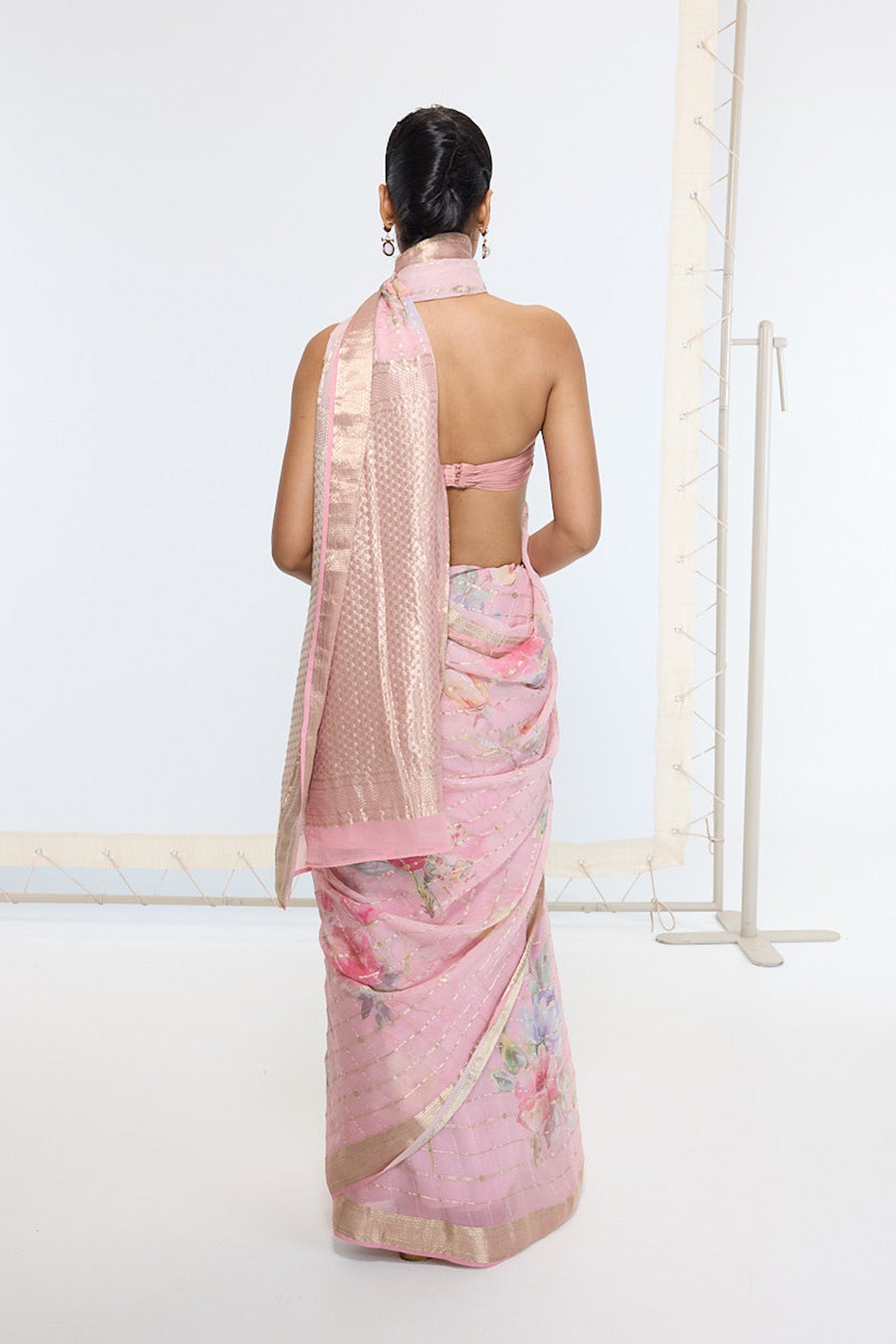 Handwoven Cotton Candy Printed Saree