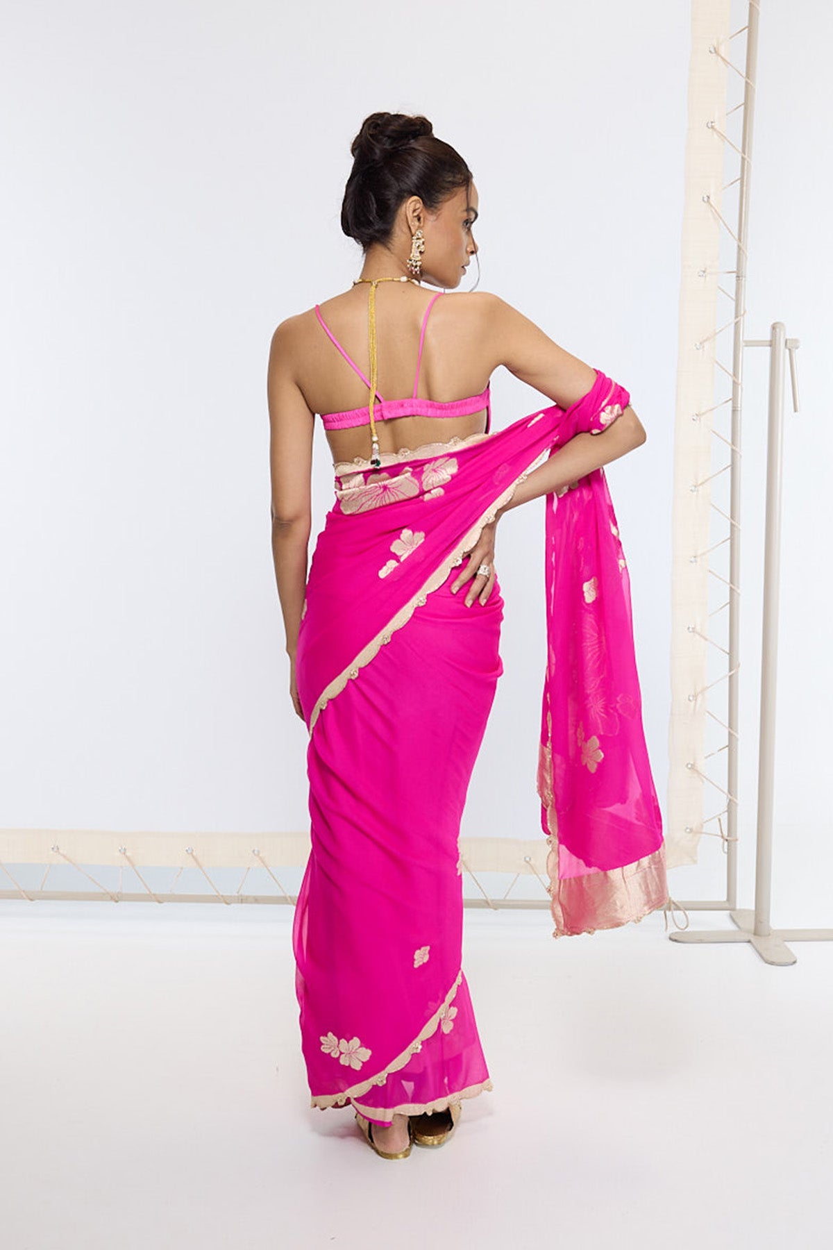 Handwoven Fuchsia Pink Saree
