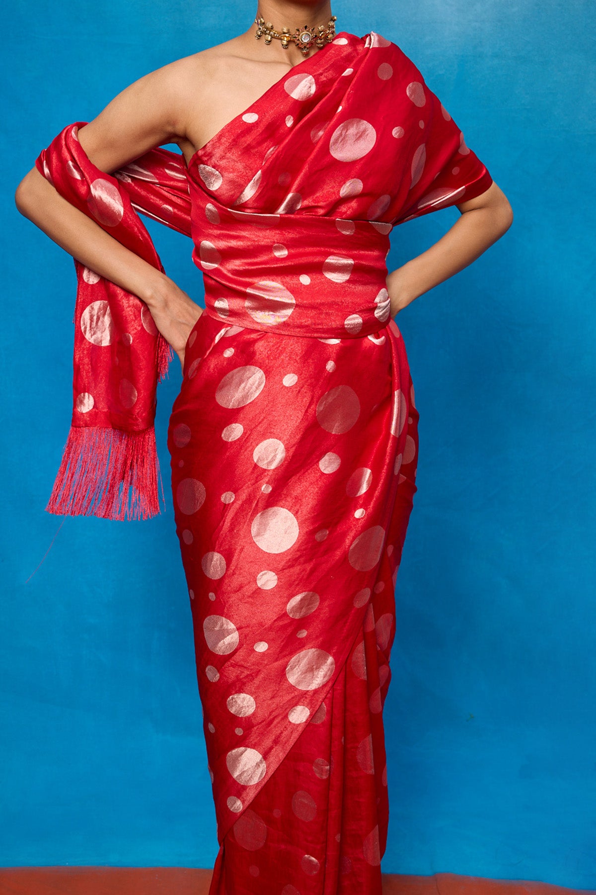 Handwoven Red Silk Banarasi Saree