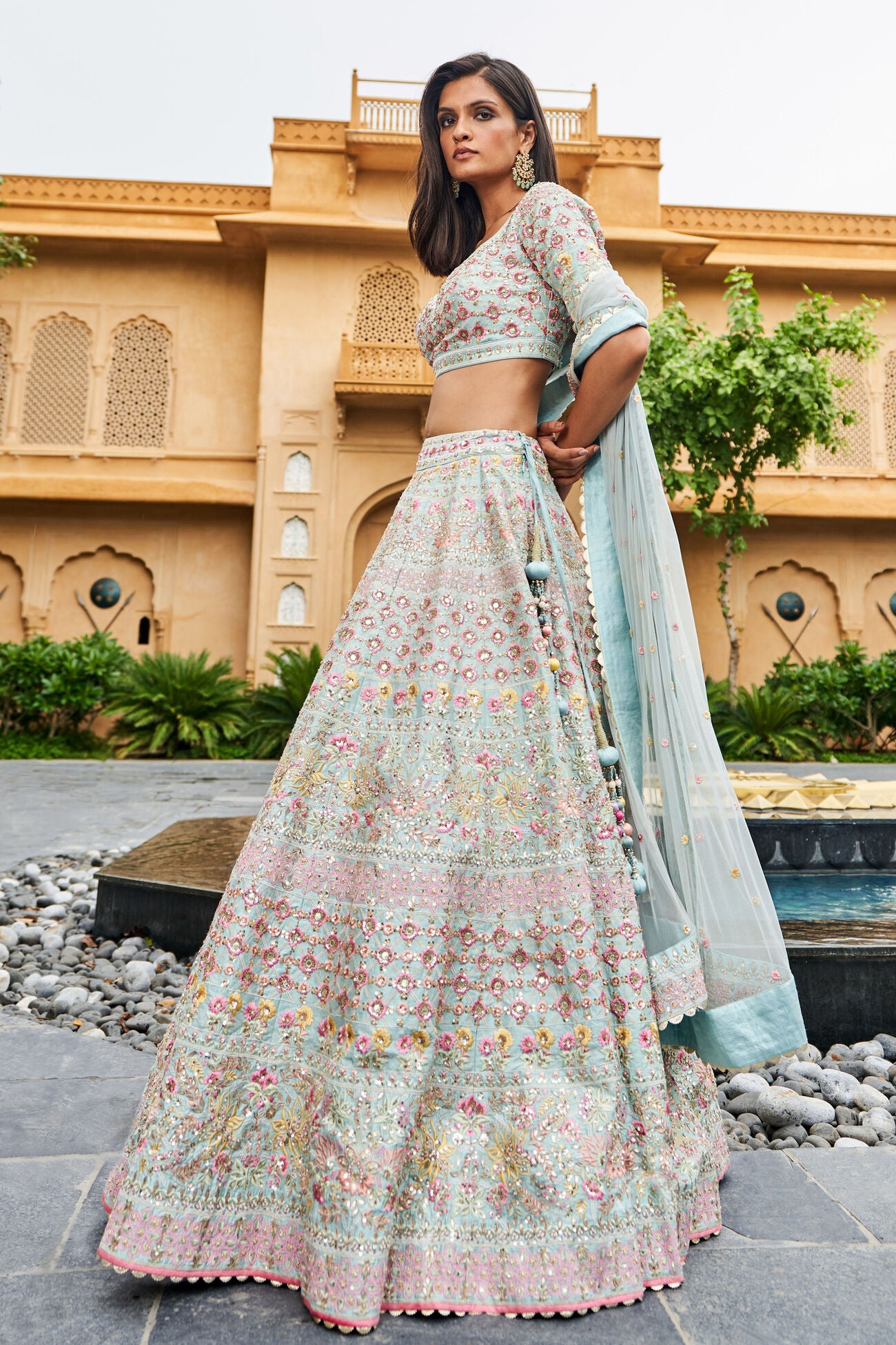 Gayaka Lehenga - Powder Blue