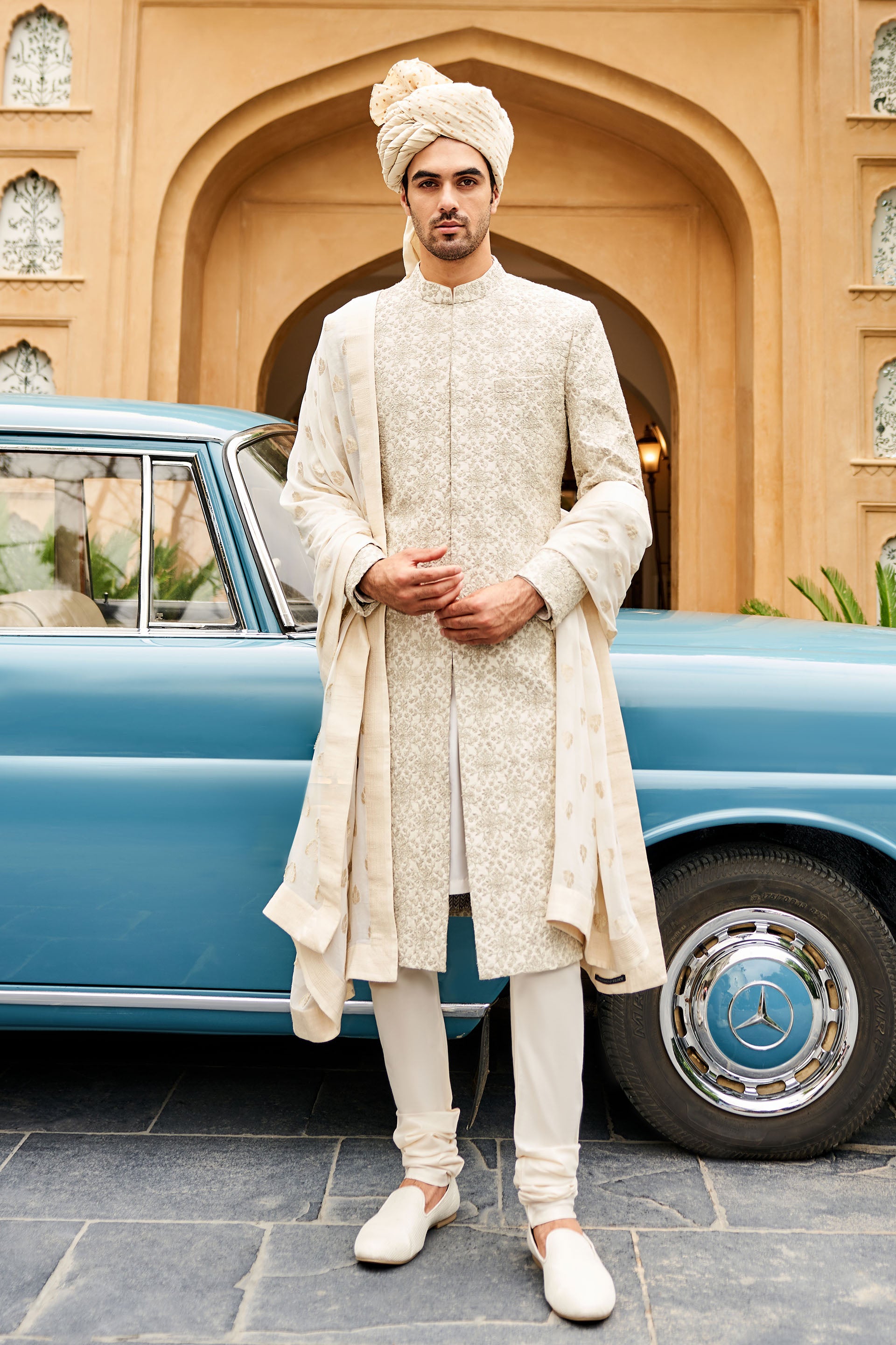 IVAAN SHERWANI - OFF WHITE