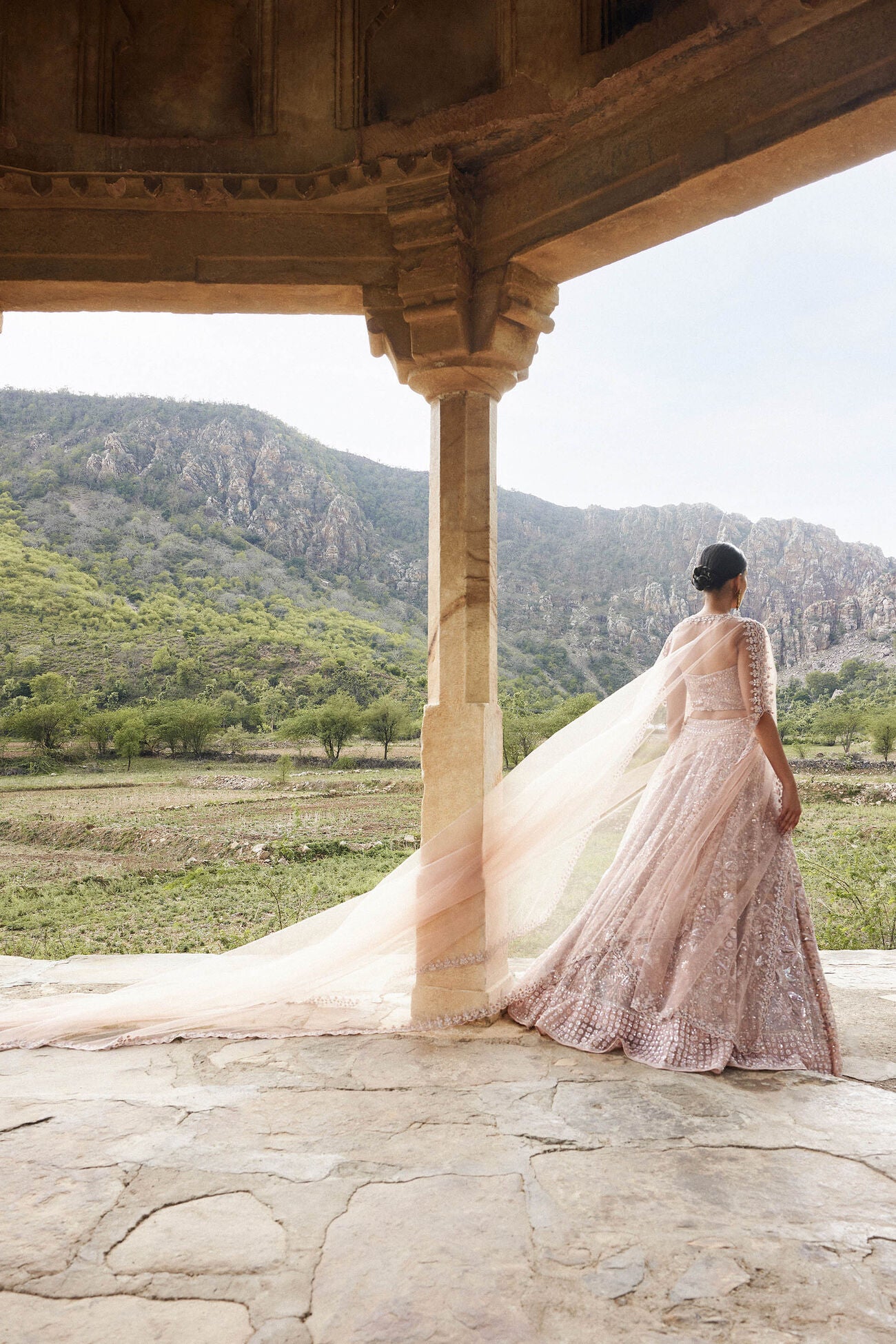 AAVYA EMBROIDERED SILK LEHENGA - BLUSH