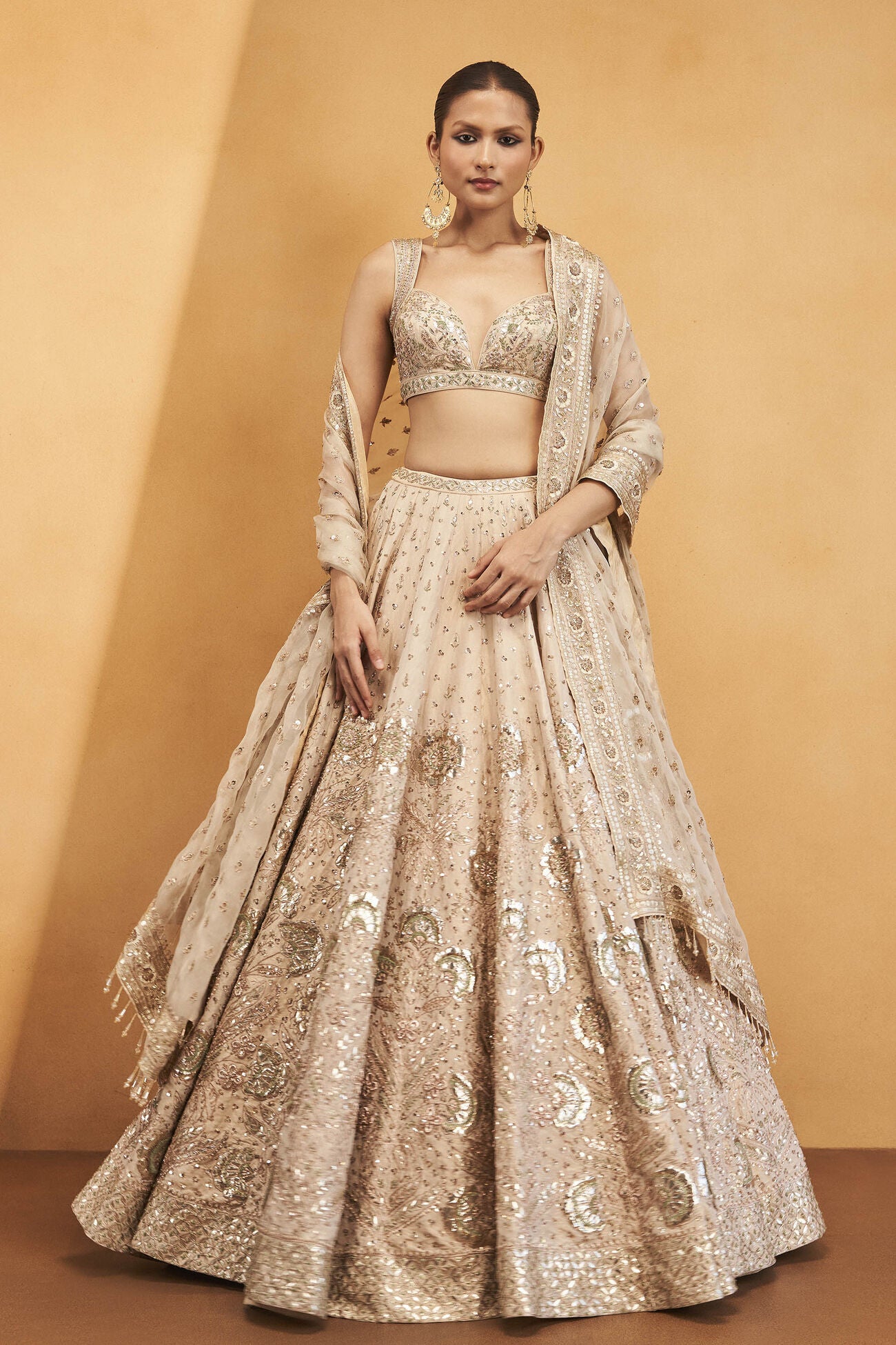 SITARA GOTA PATTI & ZARDOZI LEHENGA - GOLD