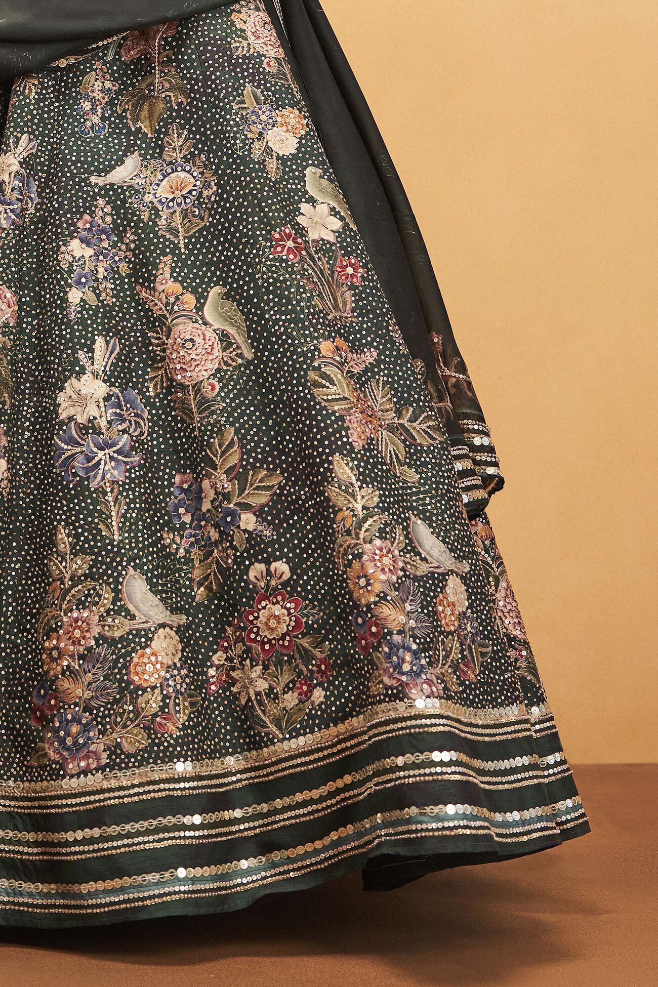 WHISPER OF THE WILDFOREST LEHENGA SET - GREEN