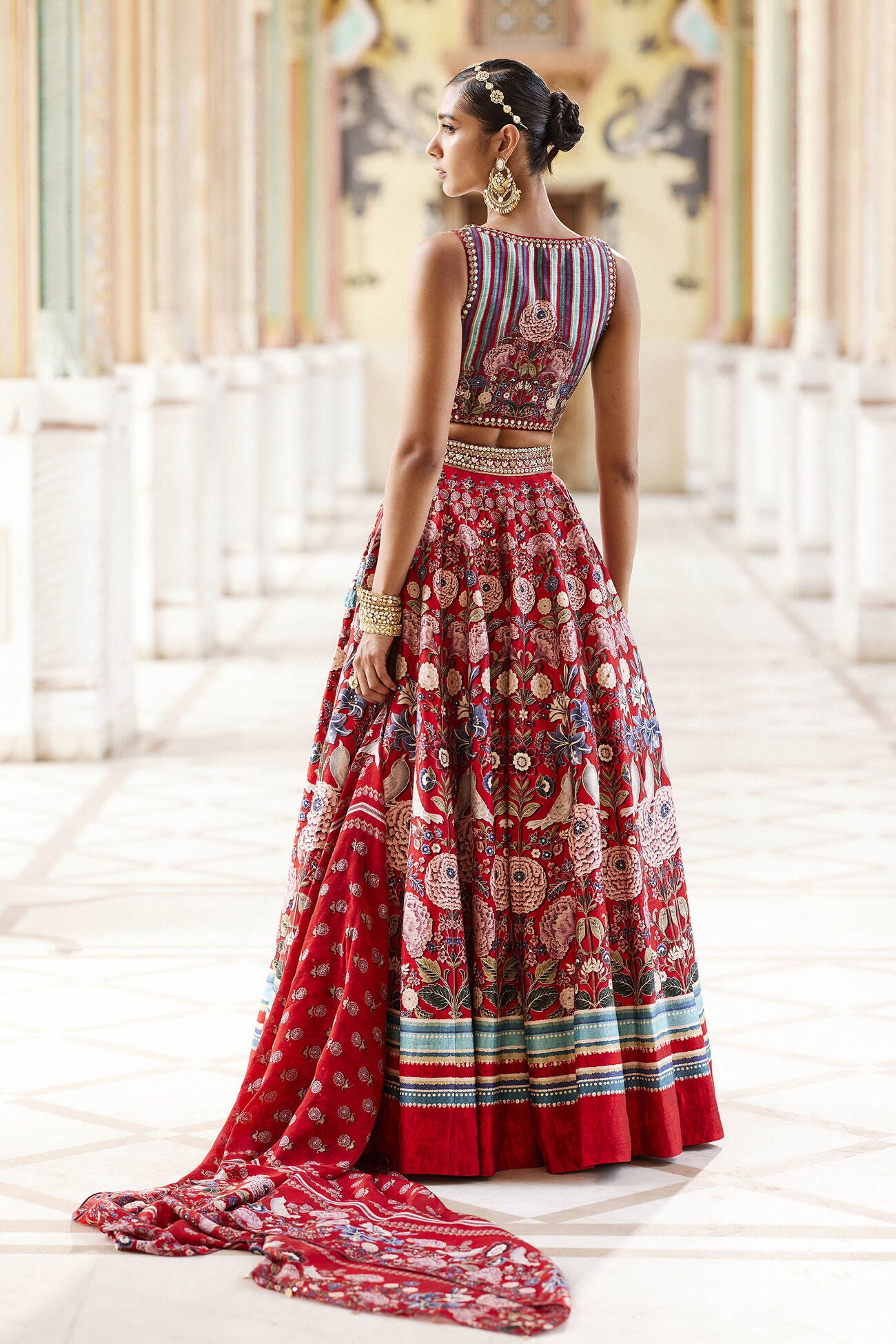 GHAZAL LEHENGA - RED