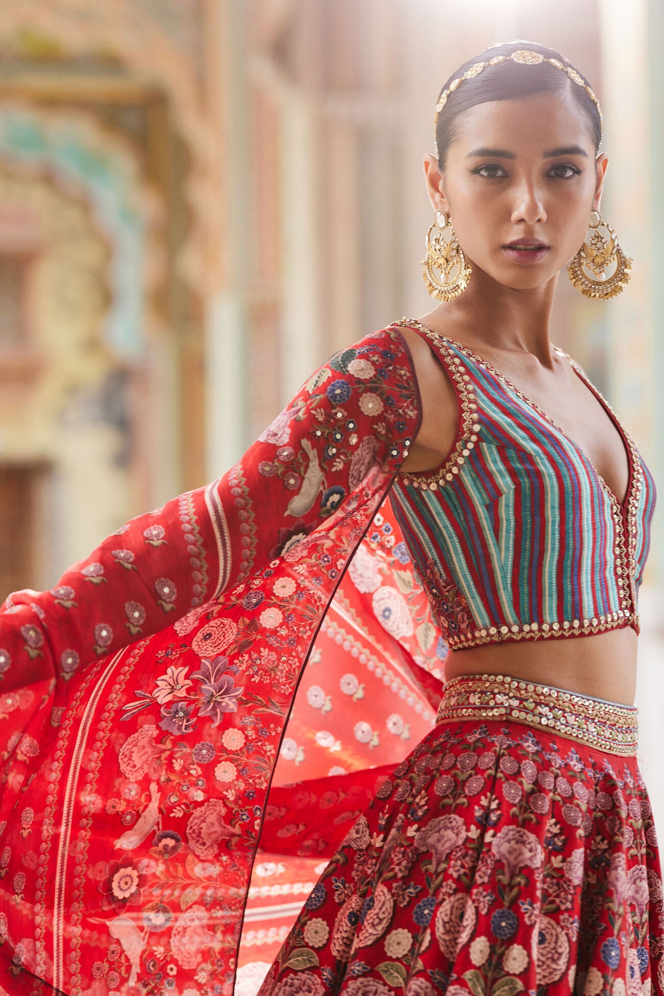 GHAZAL LEHENGA - RED