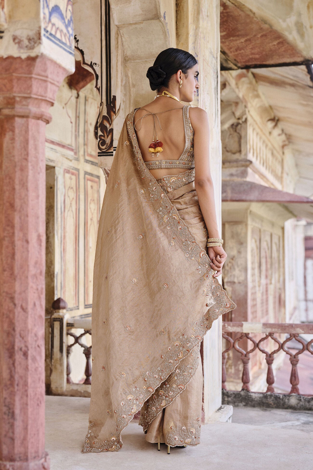 Zohura Silk Saree - Bronze