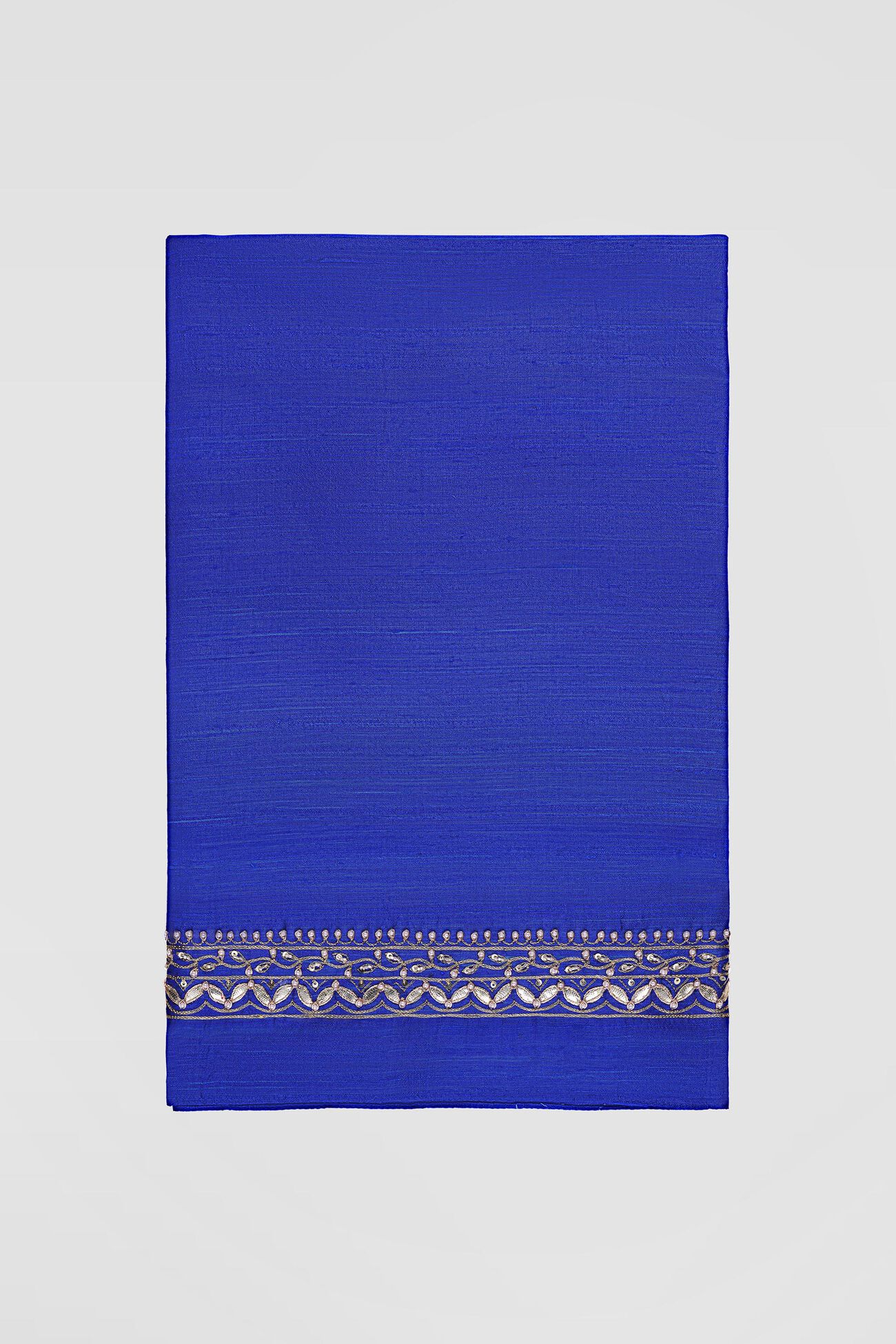 Anushna Handcrafted Badla Georgette Saree - Blue