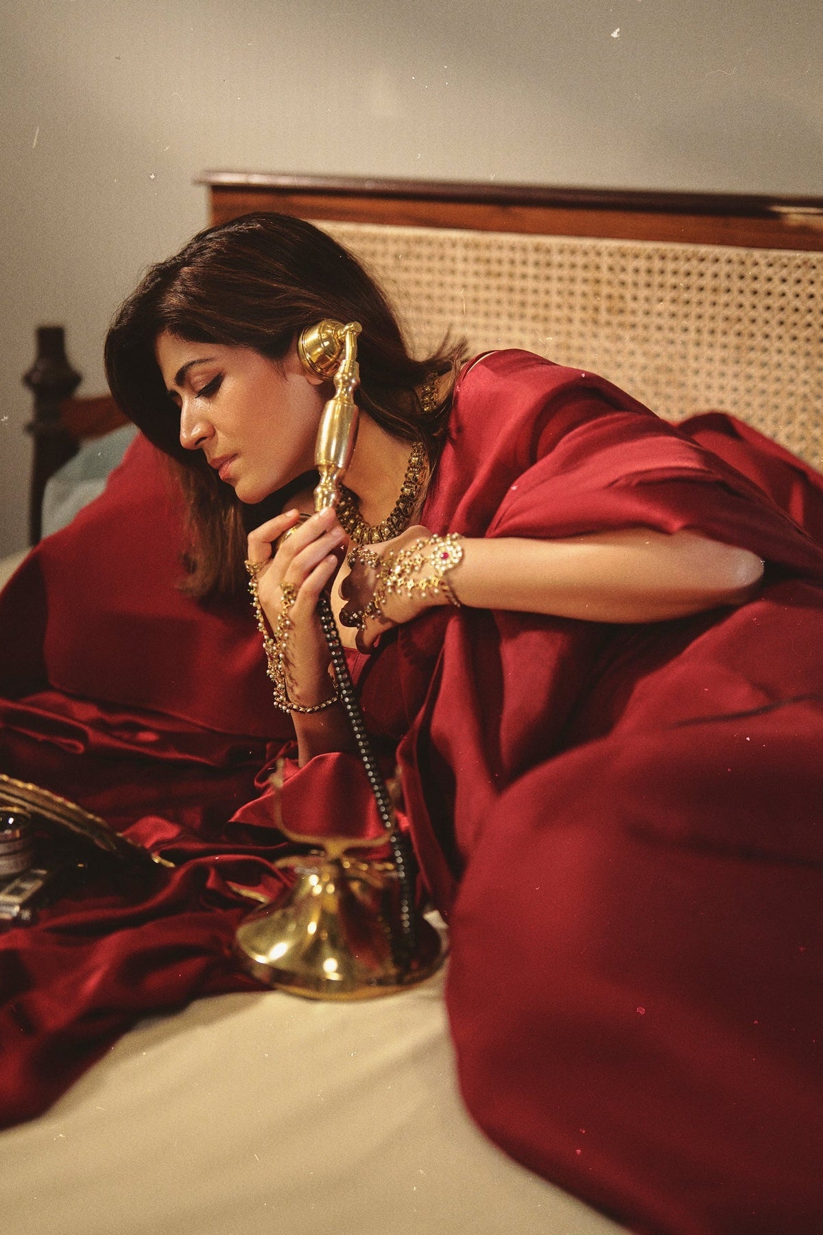 Handwoven Burgundy Rouge Silk Saree