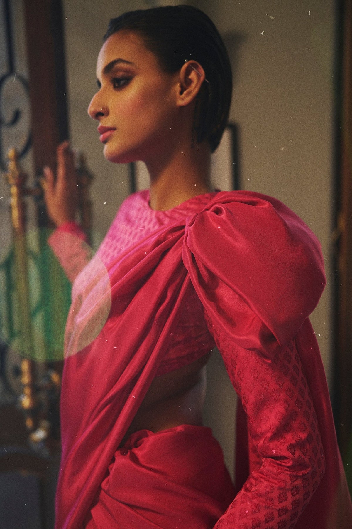 Handwoven Flamingo Pink Saree