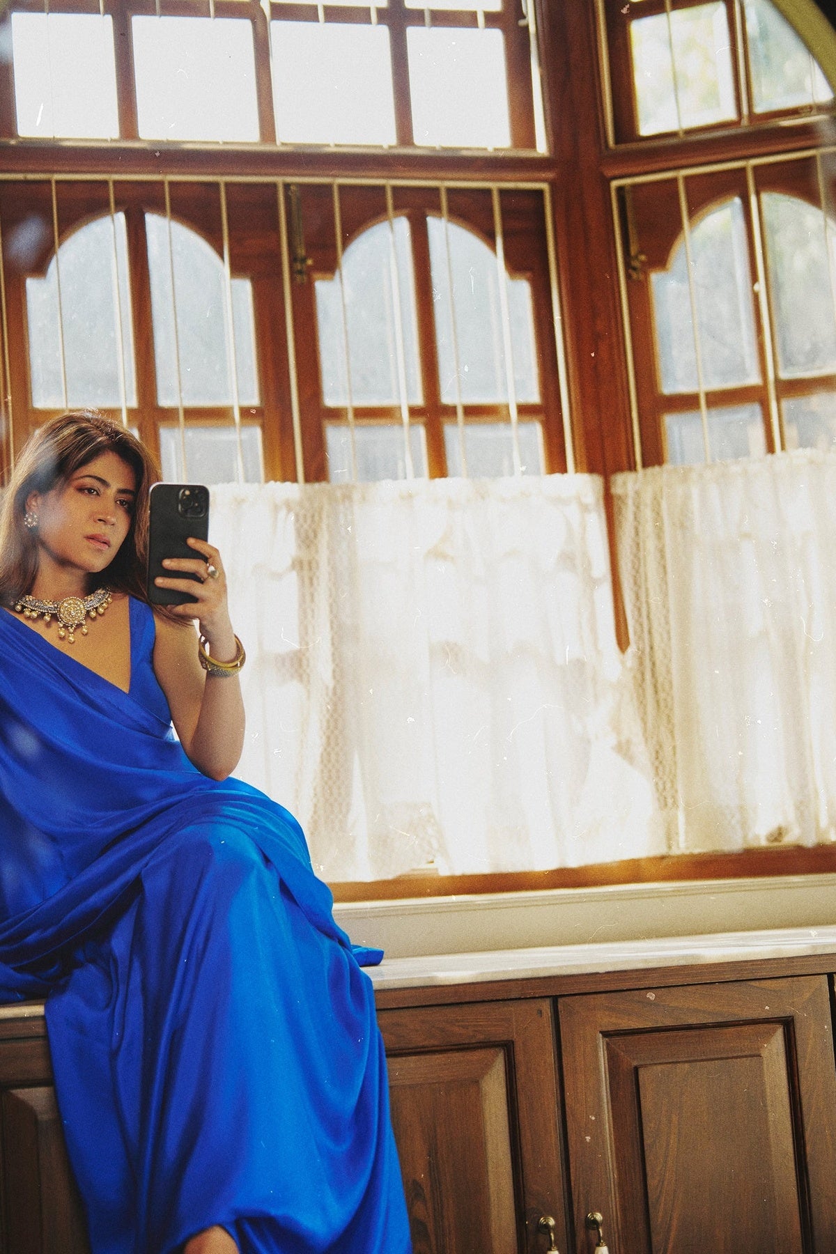 Handwoven Ultramarine Blue Silk Saree