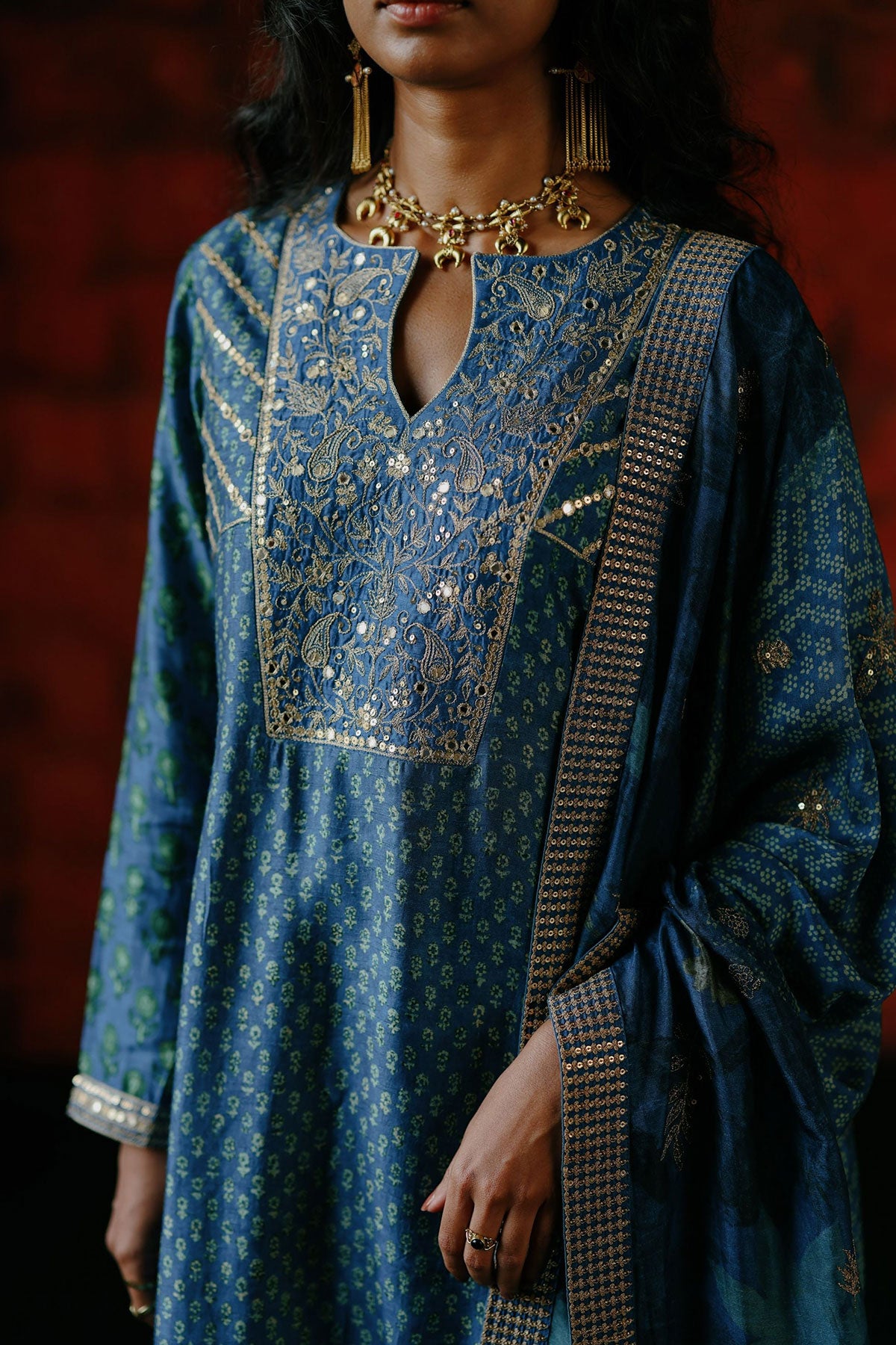 Indigo kurta set