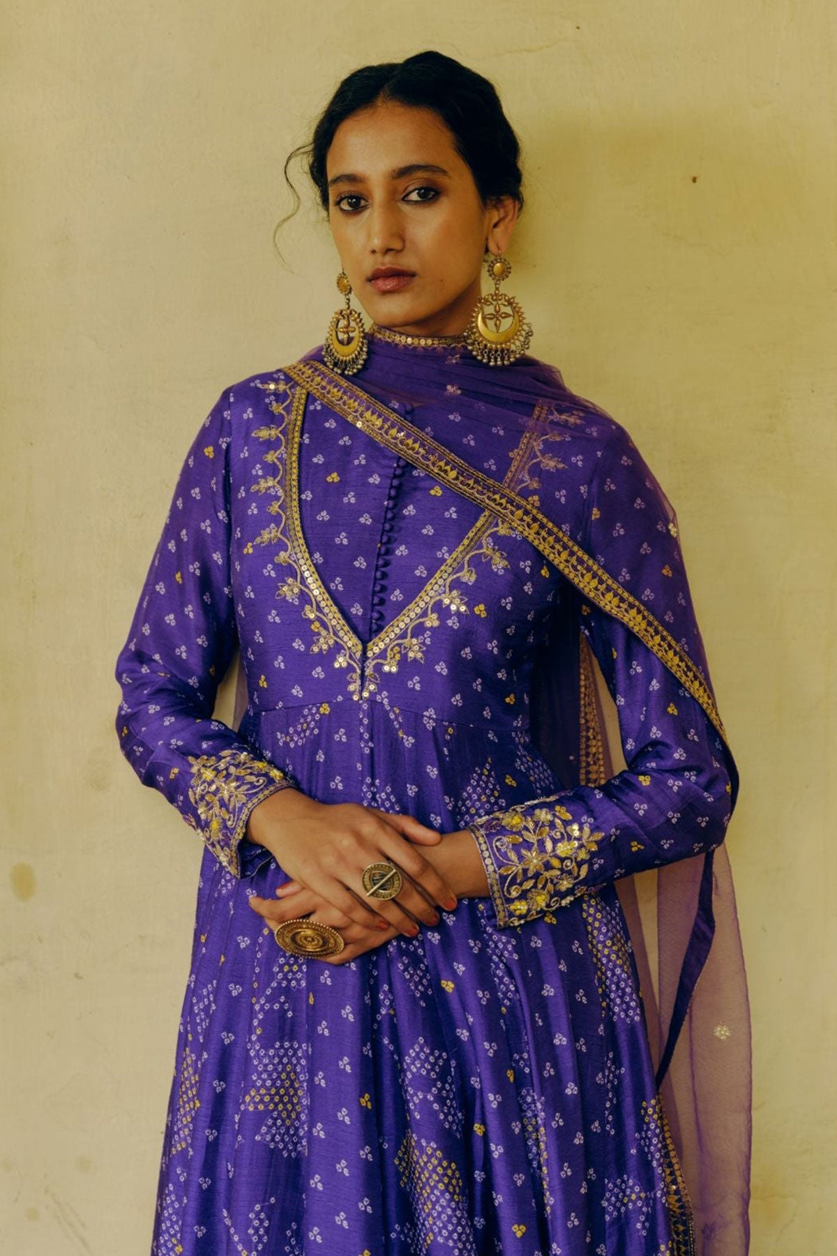 Iris Purple anarkali set