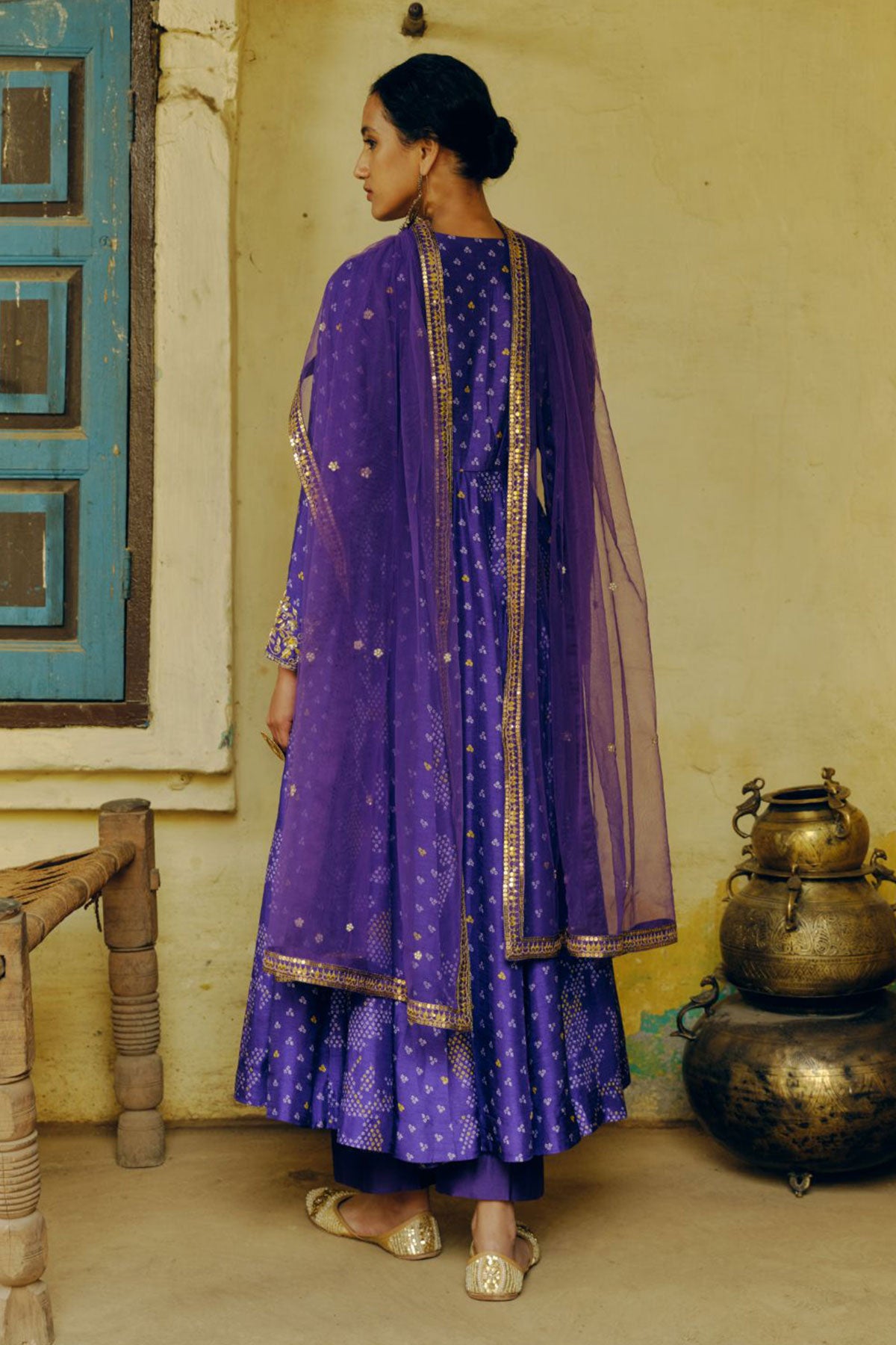 Iris Purple anarkali set