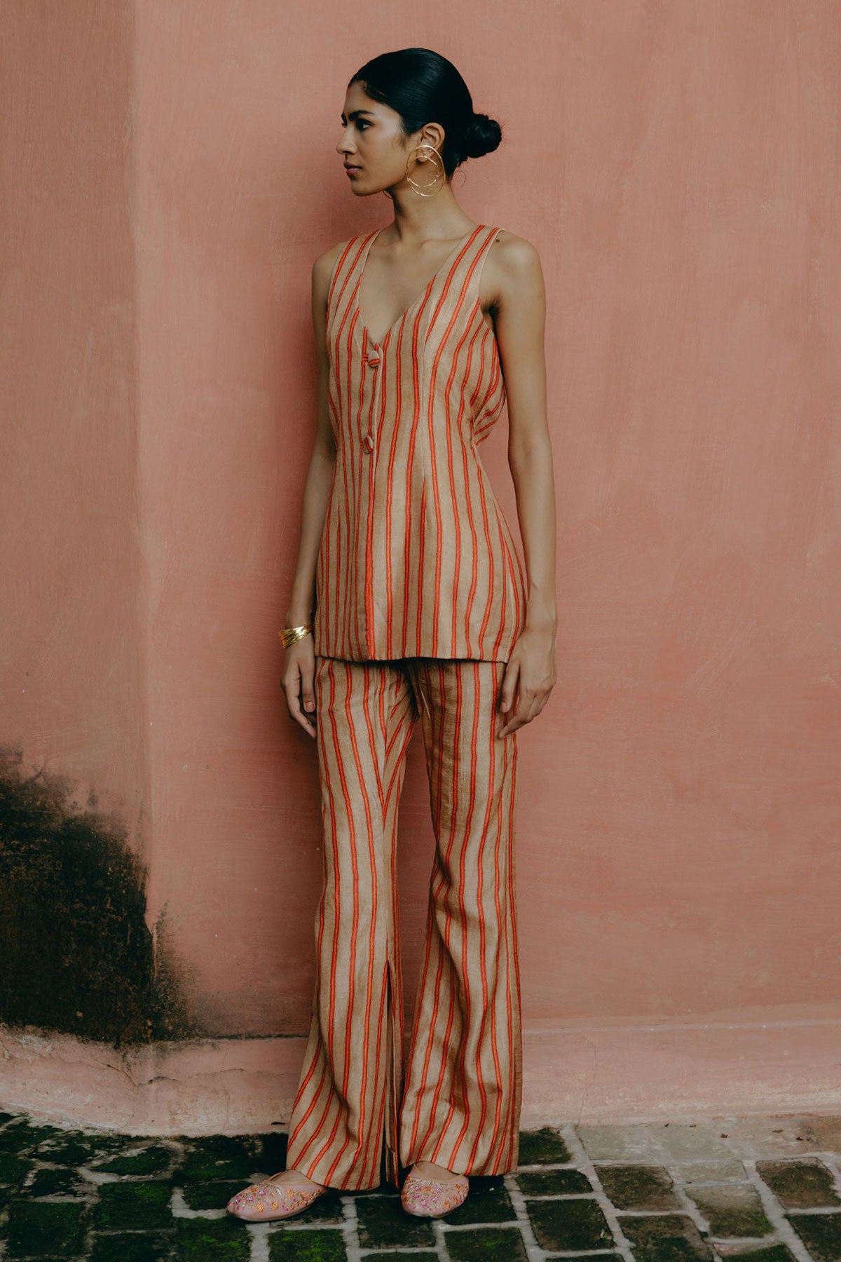 Biscuit brown pantsuit