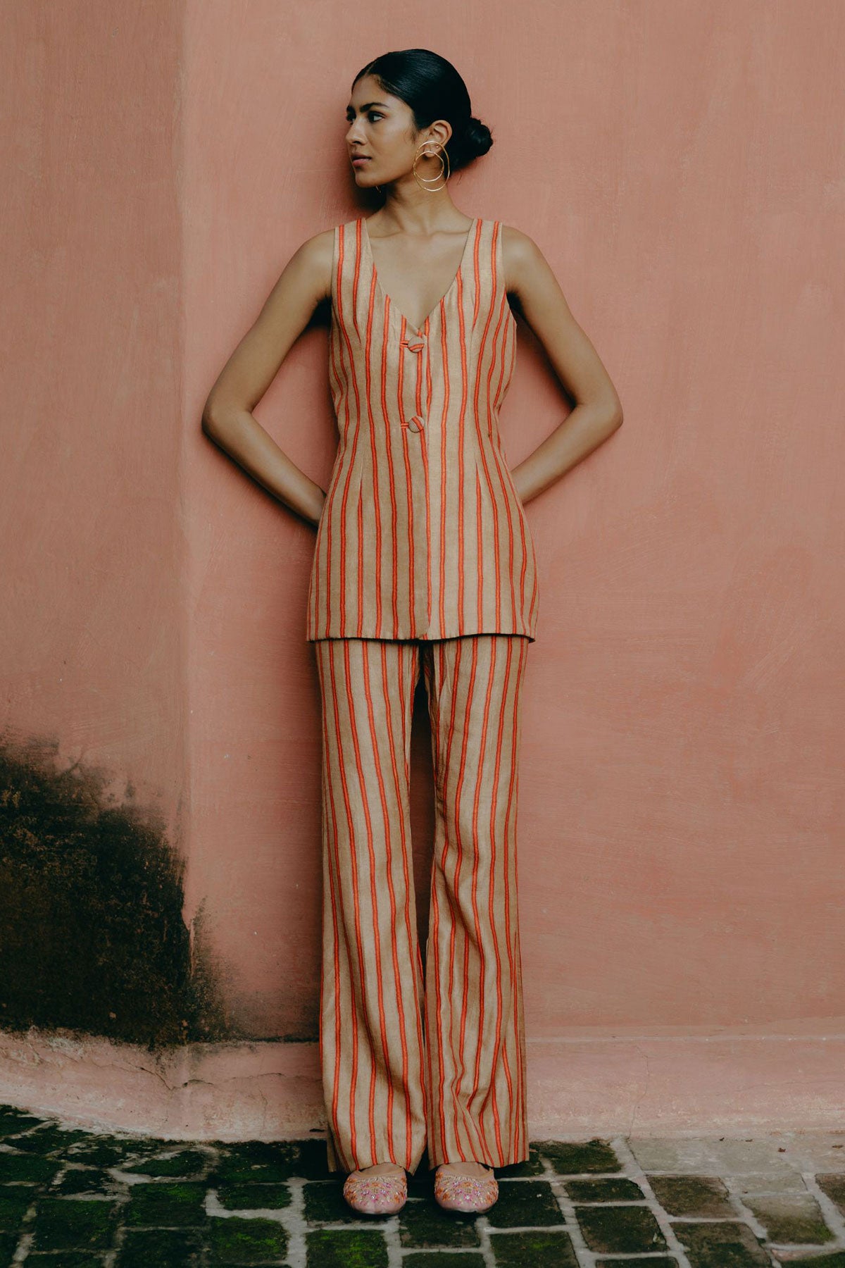 Biscuit brown pantsuit