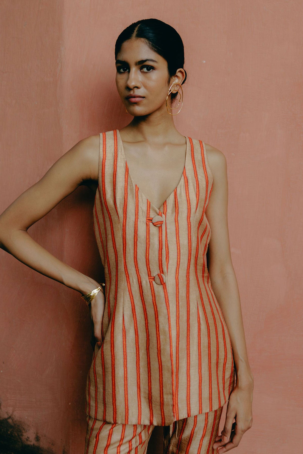 Biscuit brown pantsuit