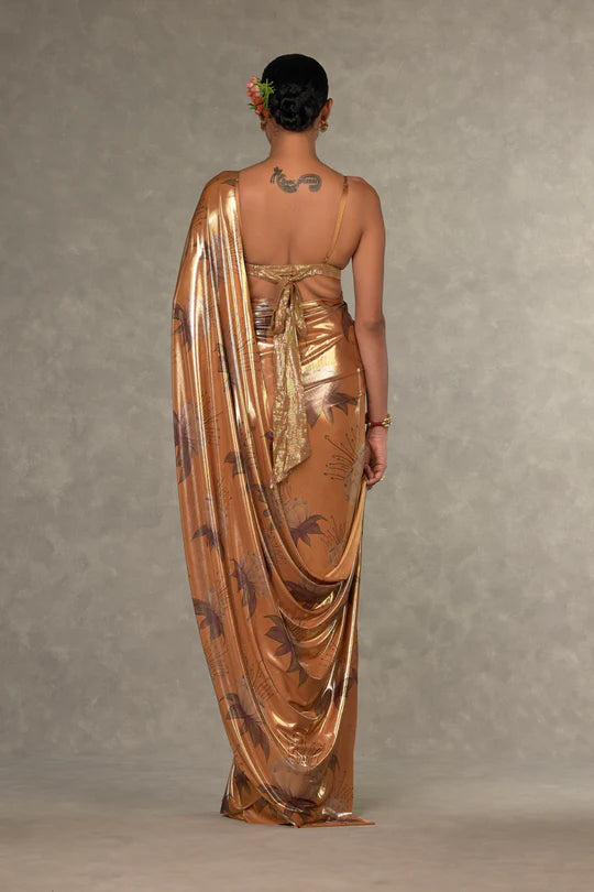 Ochre Masakali Saree With Blouse Piece